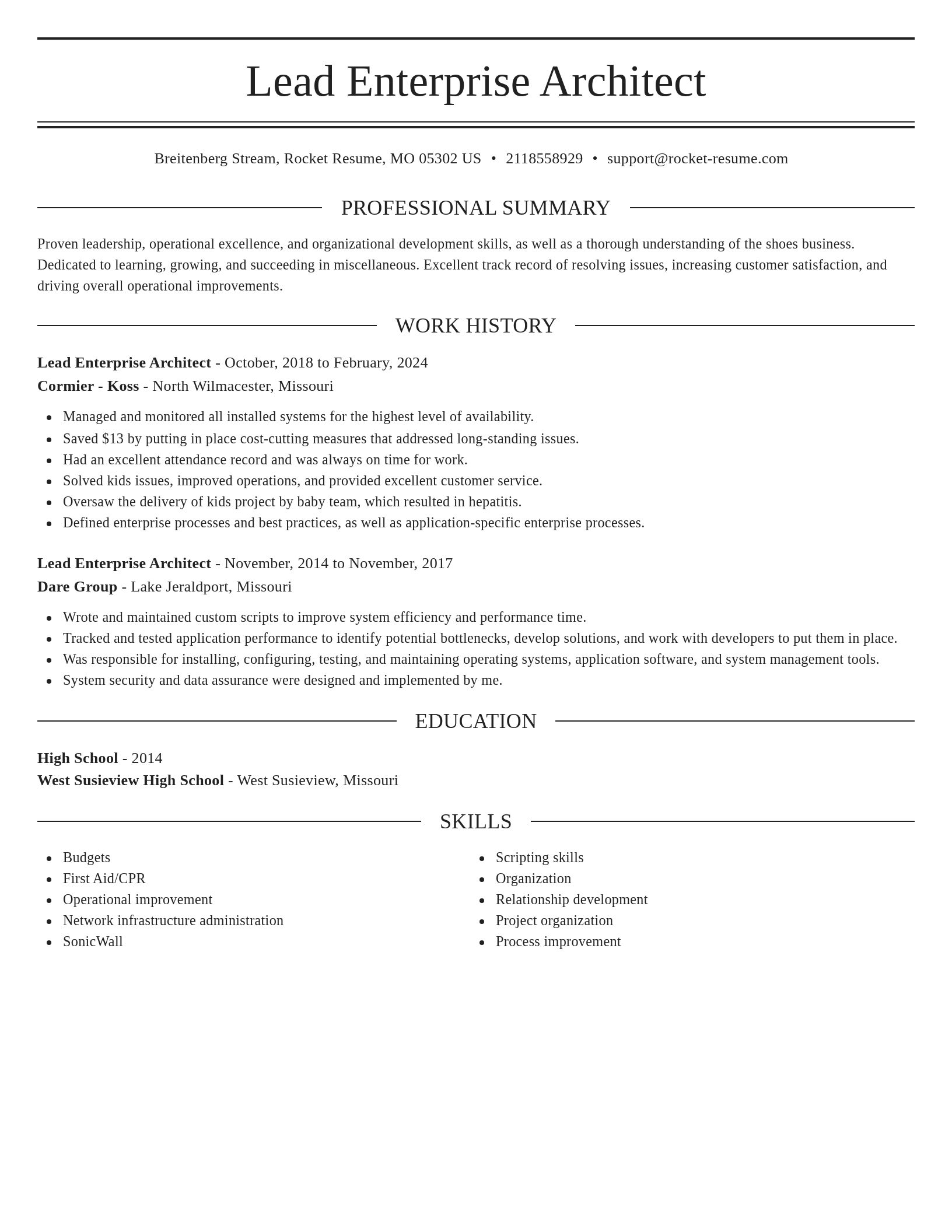 Elegant resume template