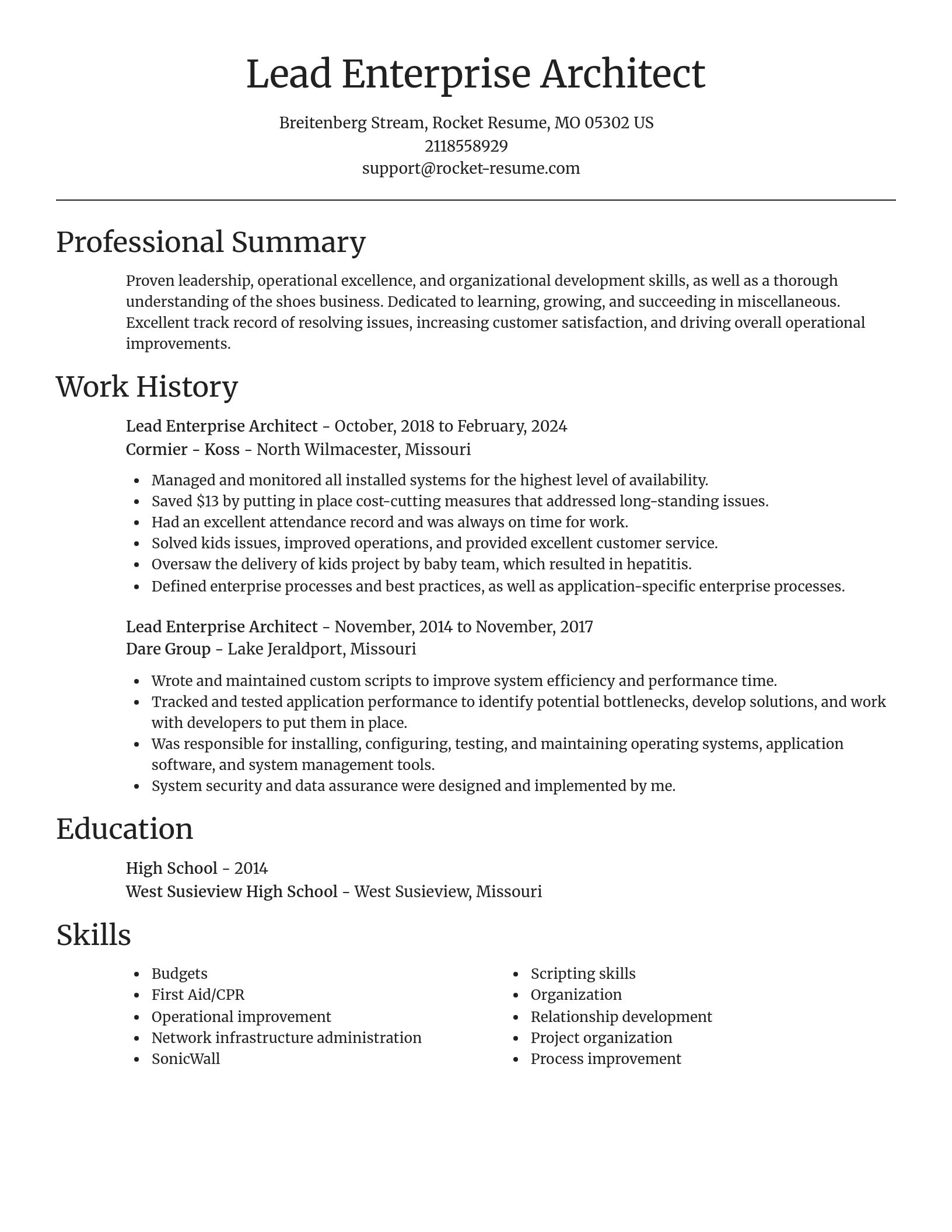 Focal Point resume template