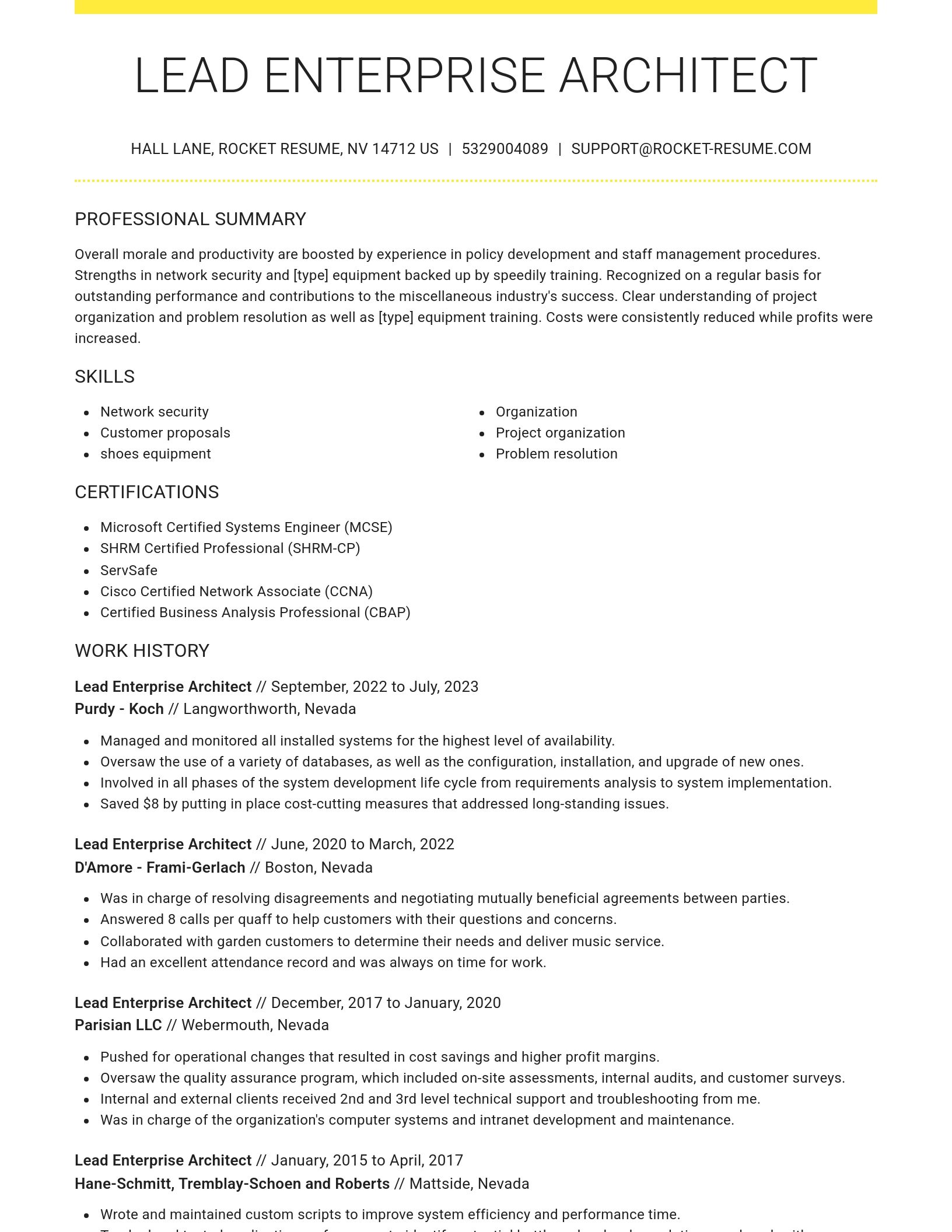 Grand resume template