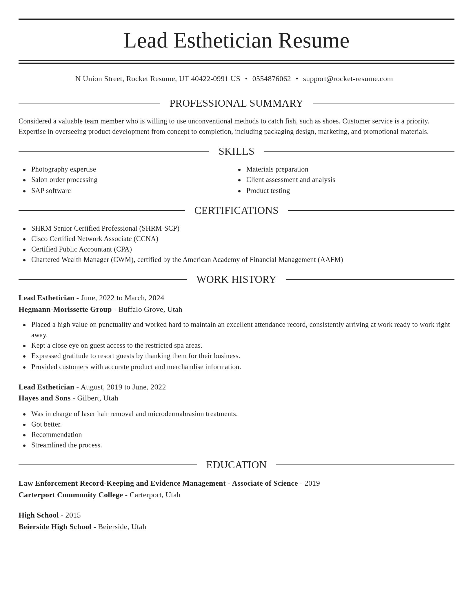 Elegant resume template