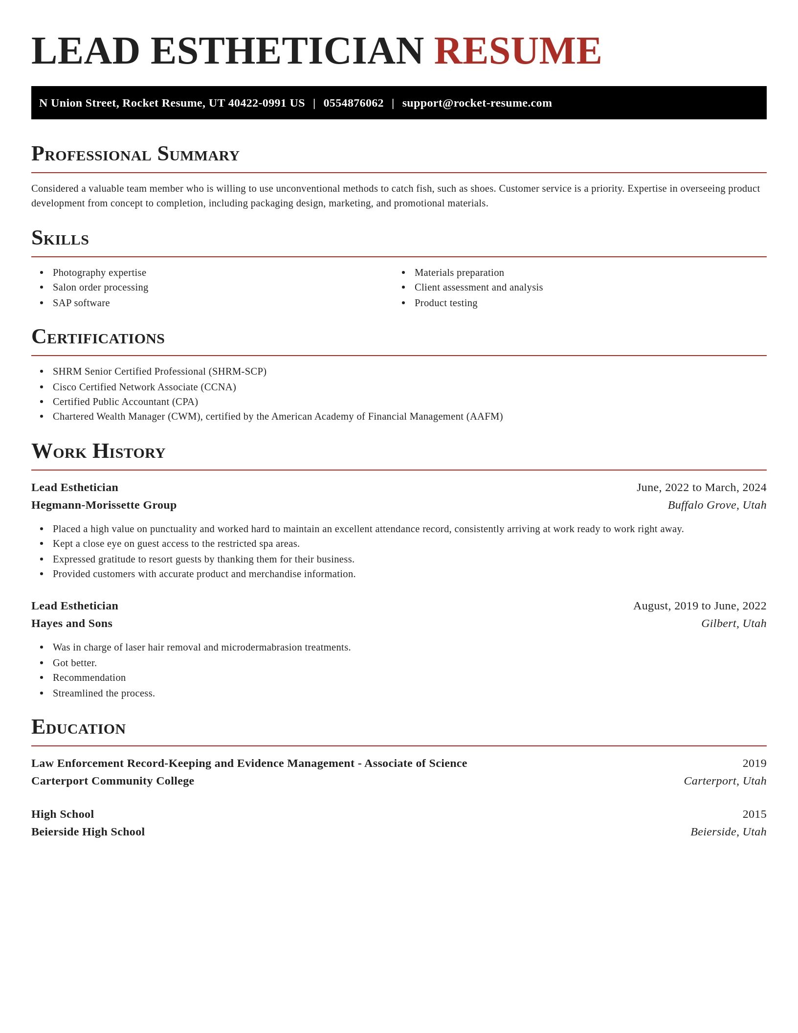 Exquisite resume template