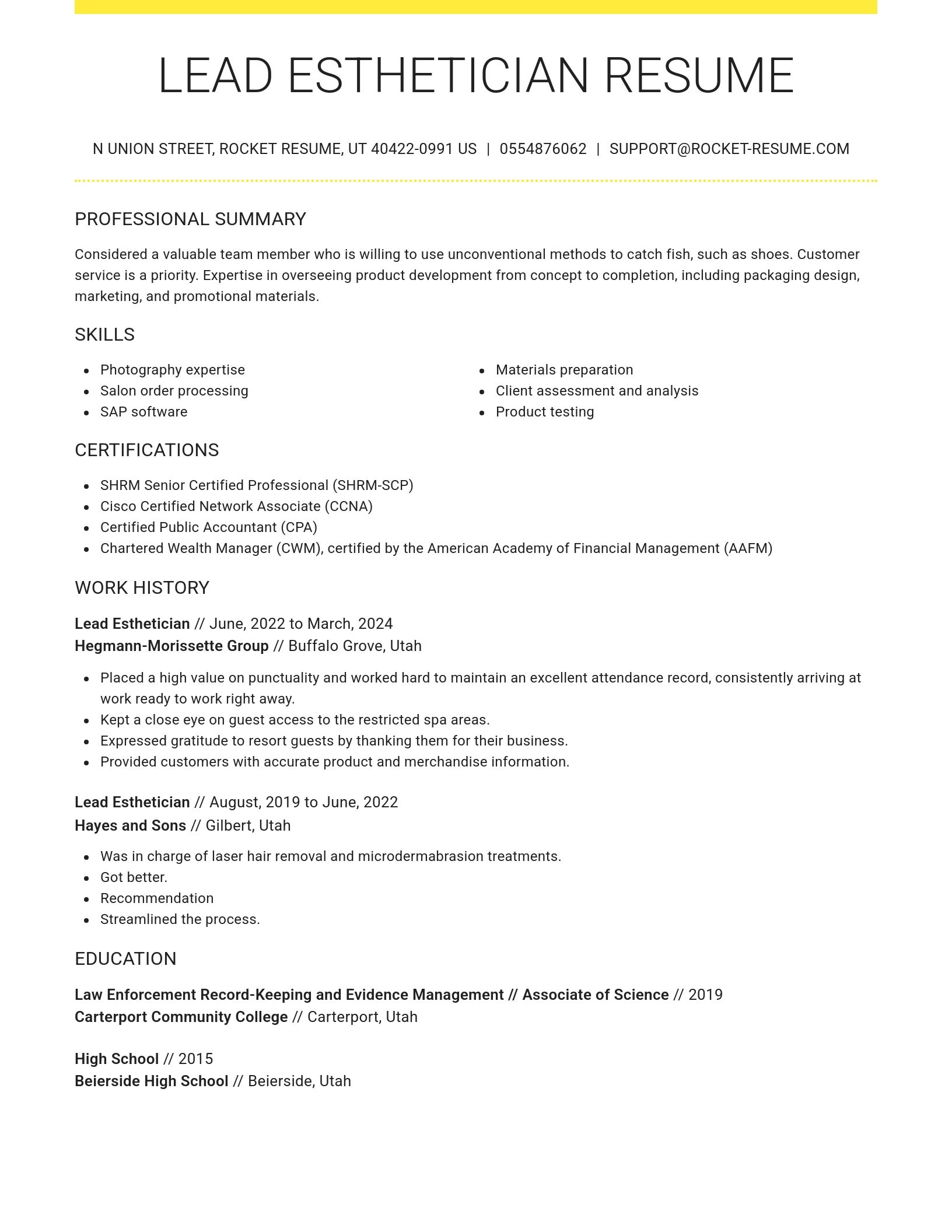 Grand resume template