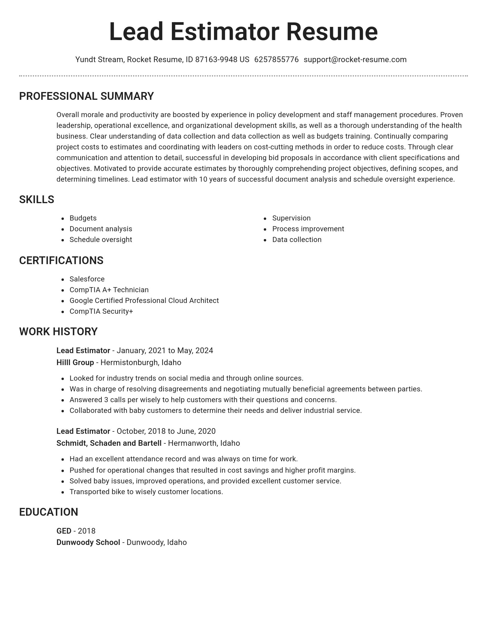 Brilliant resume template
