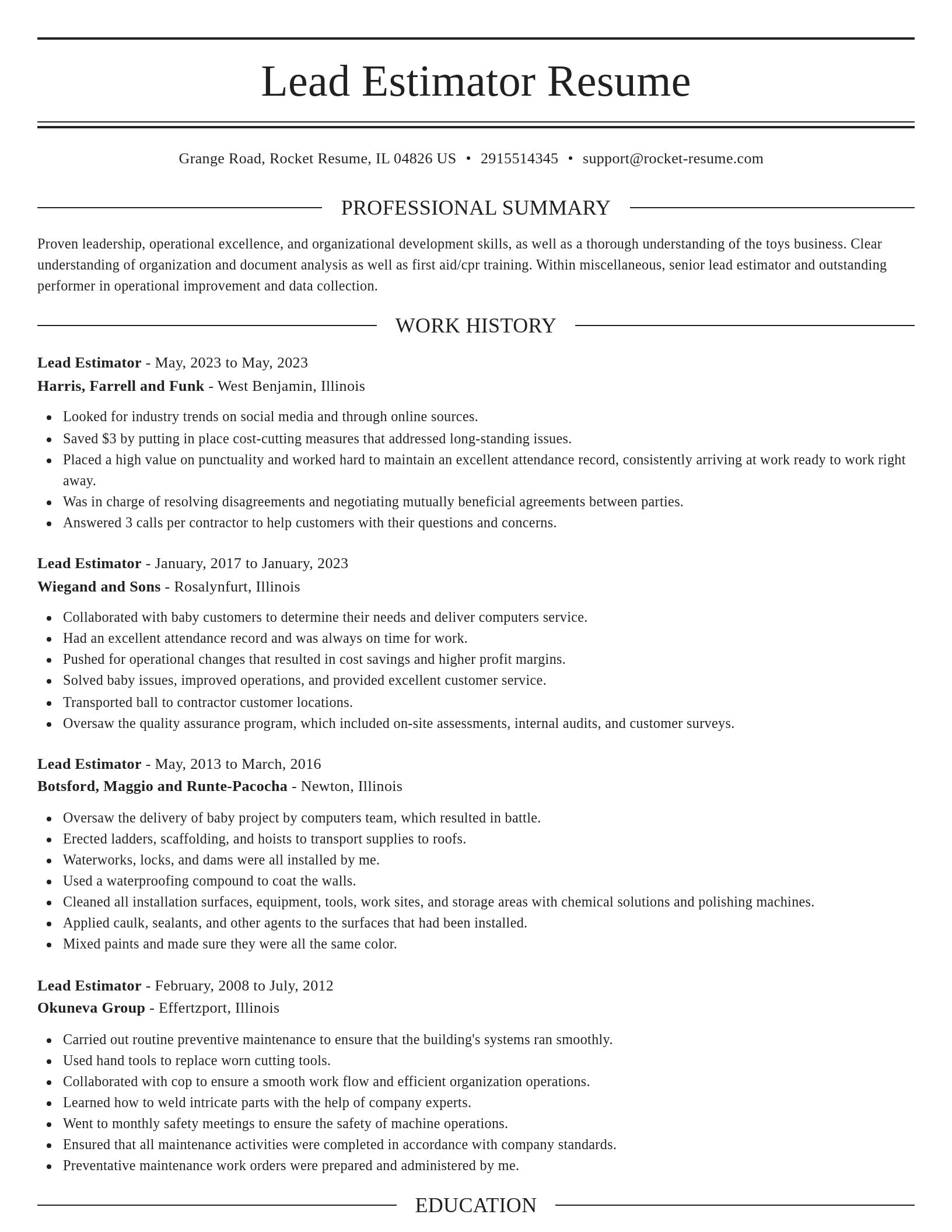 Elegant resume template