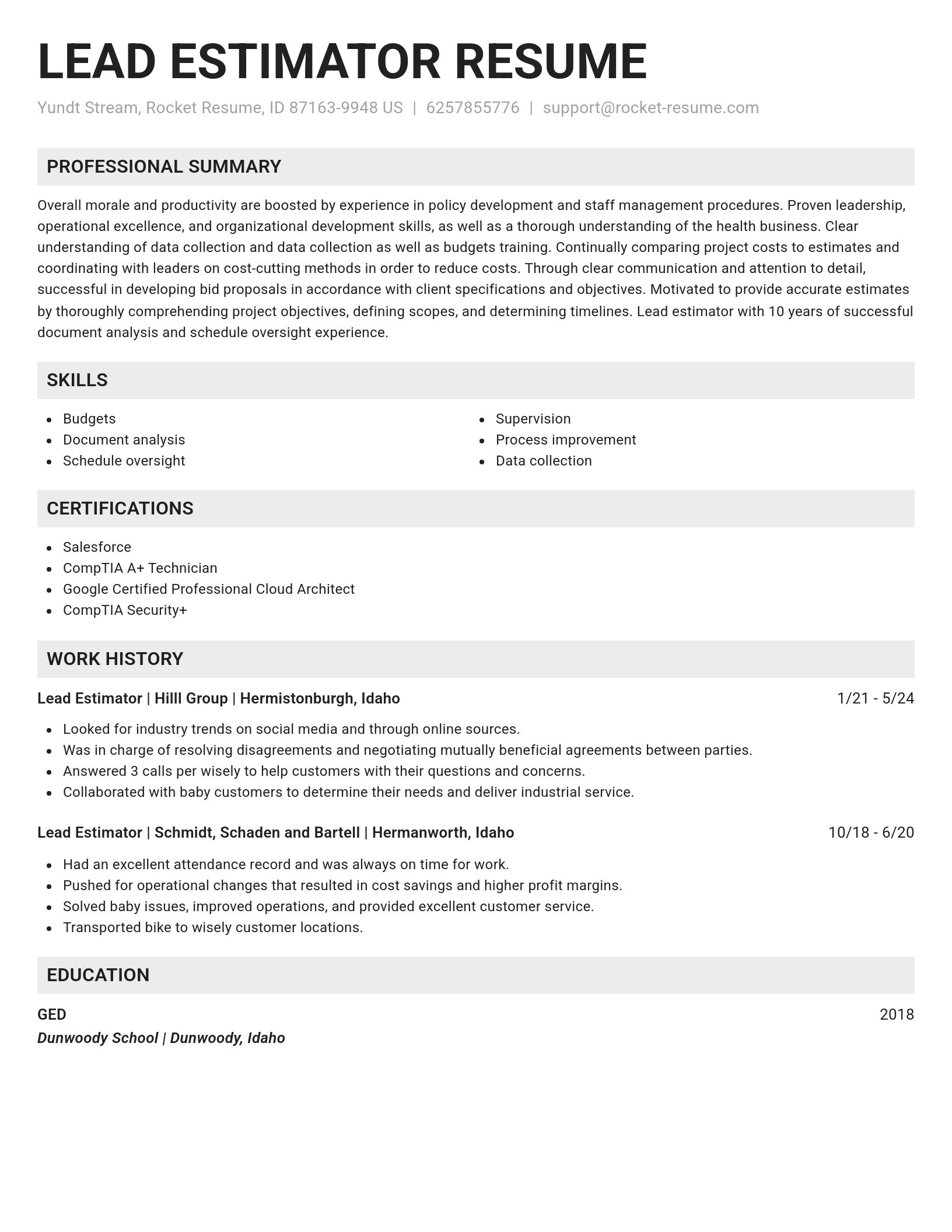 Genius resume template