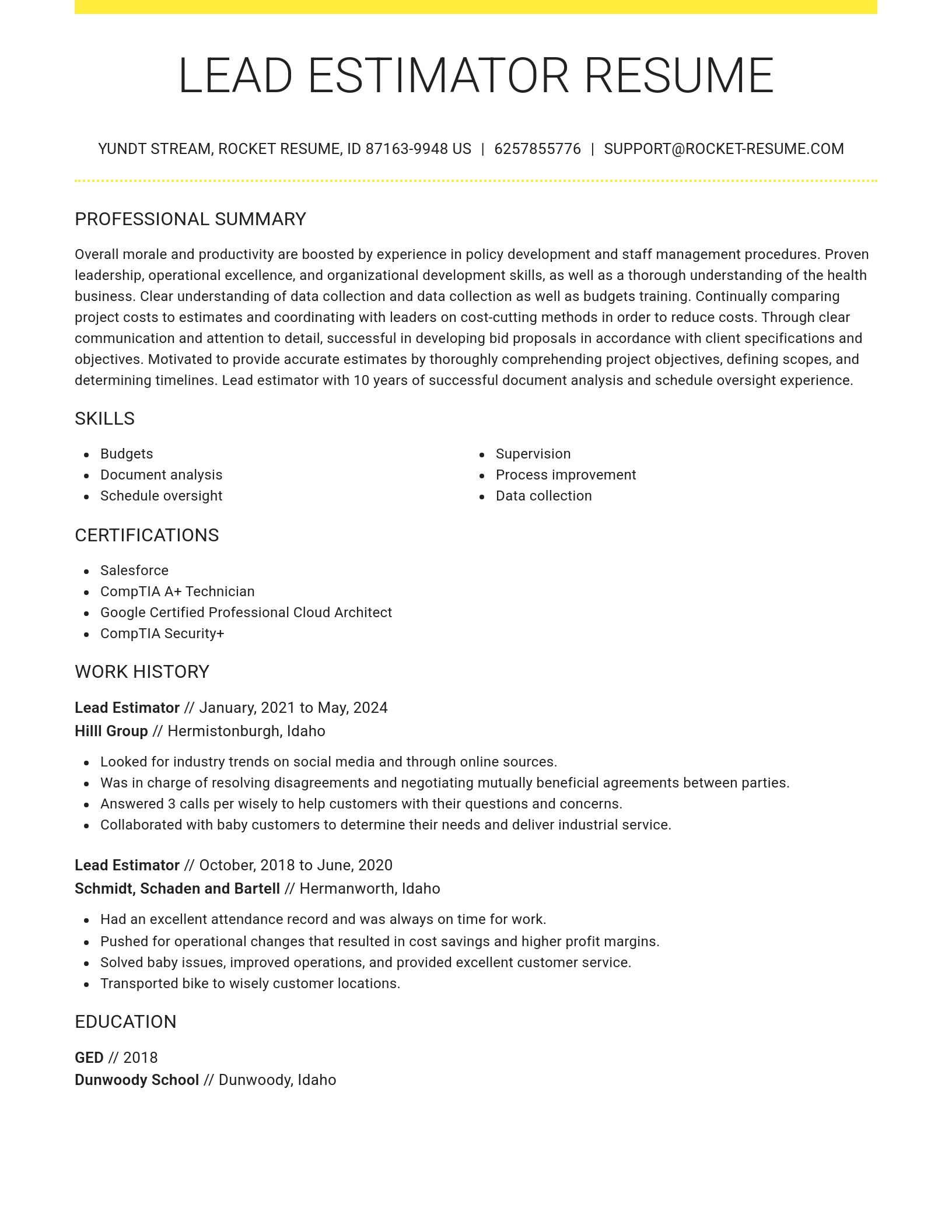 Grand resume template