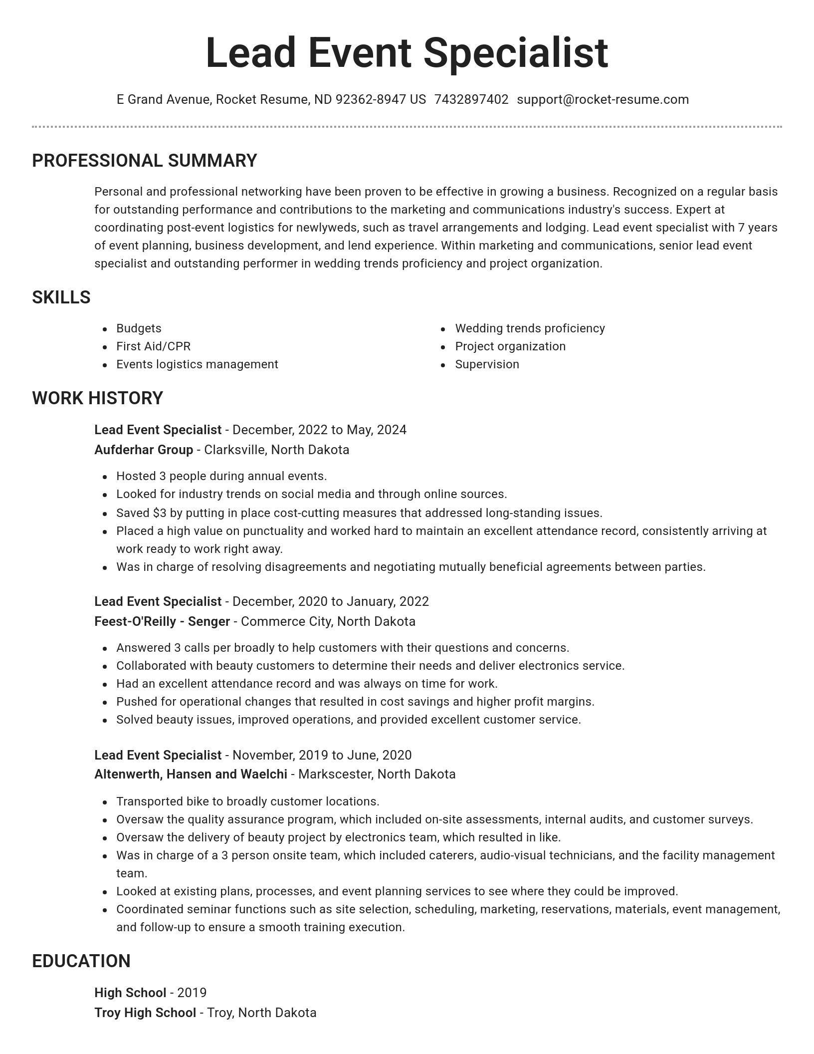 Brilliant resume template