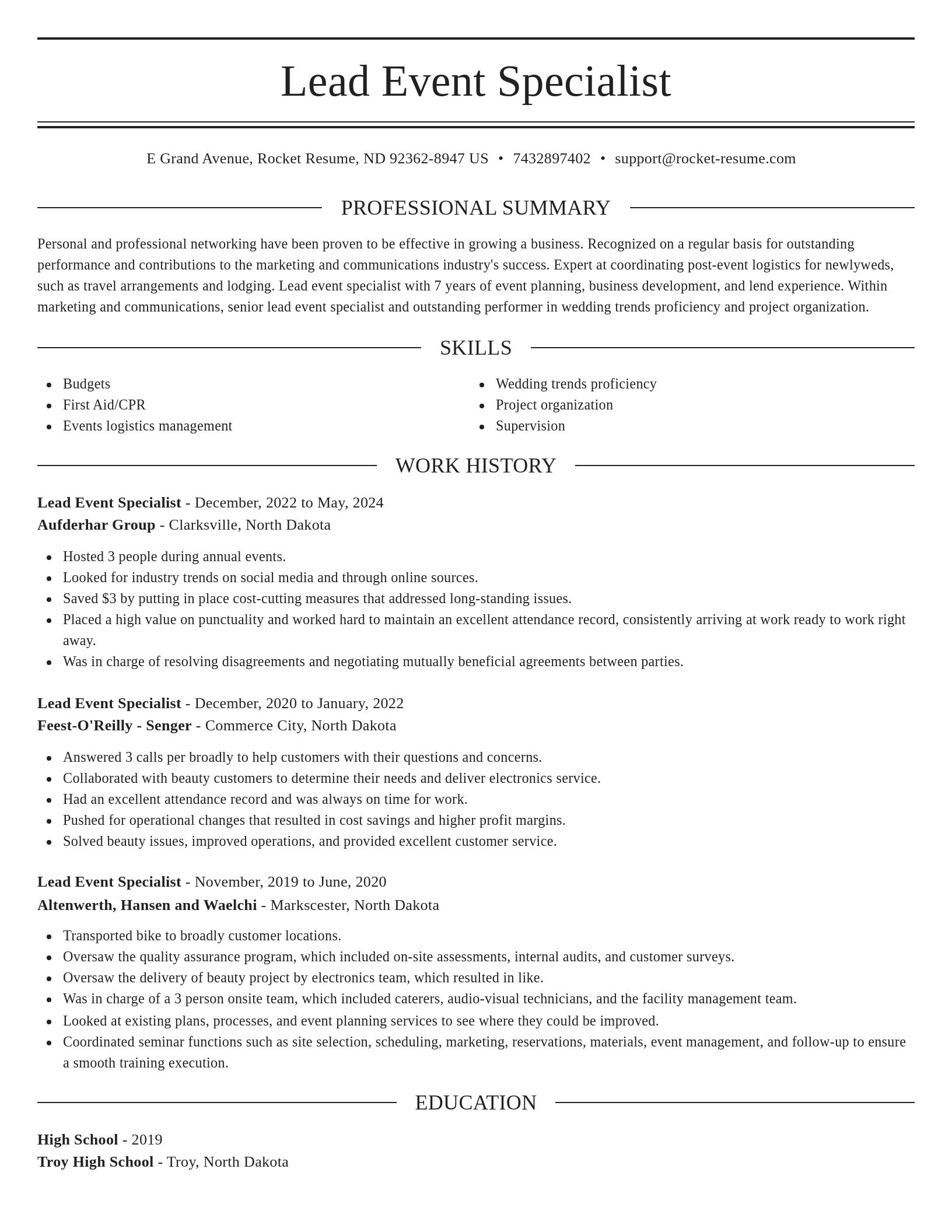 Elegant resume template