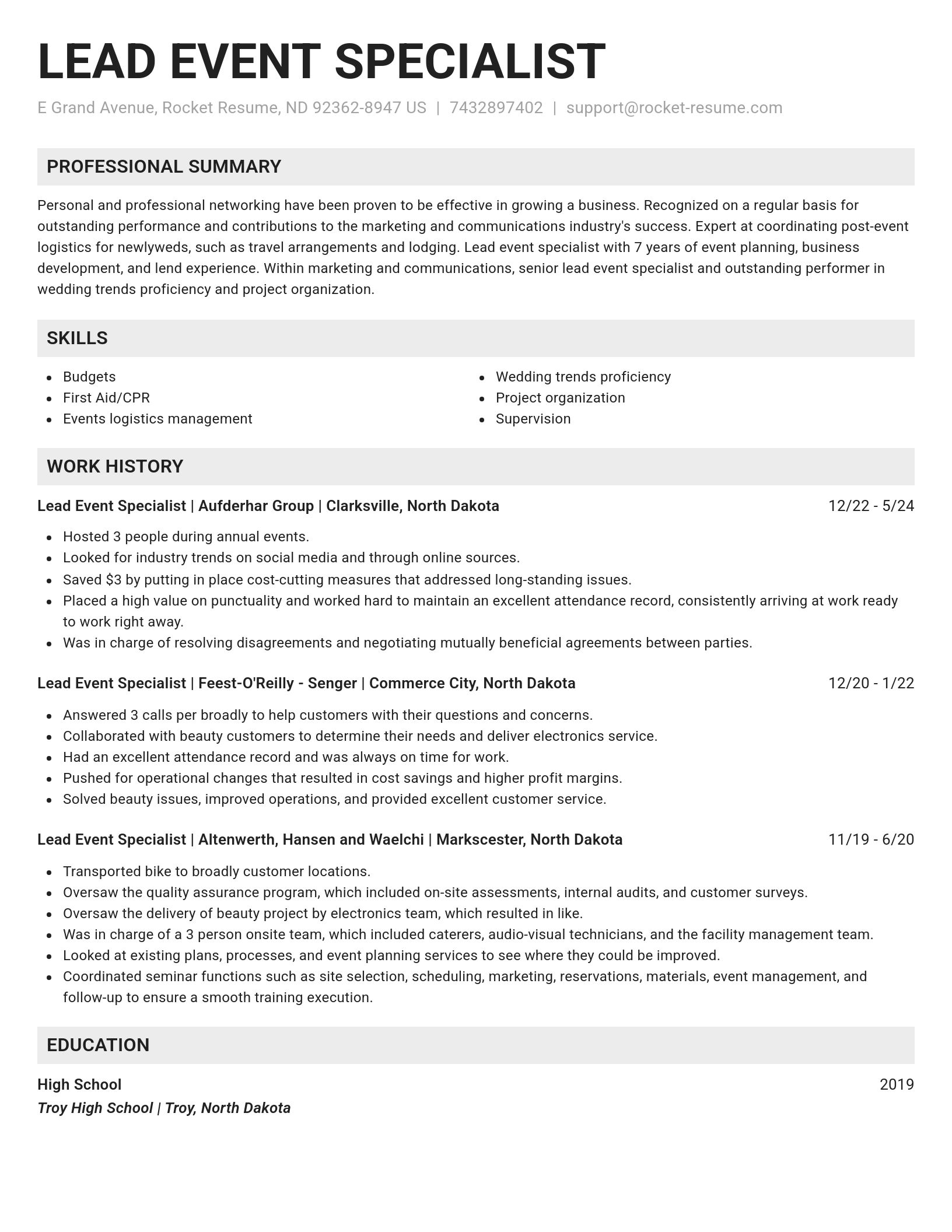 Genius resume template
