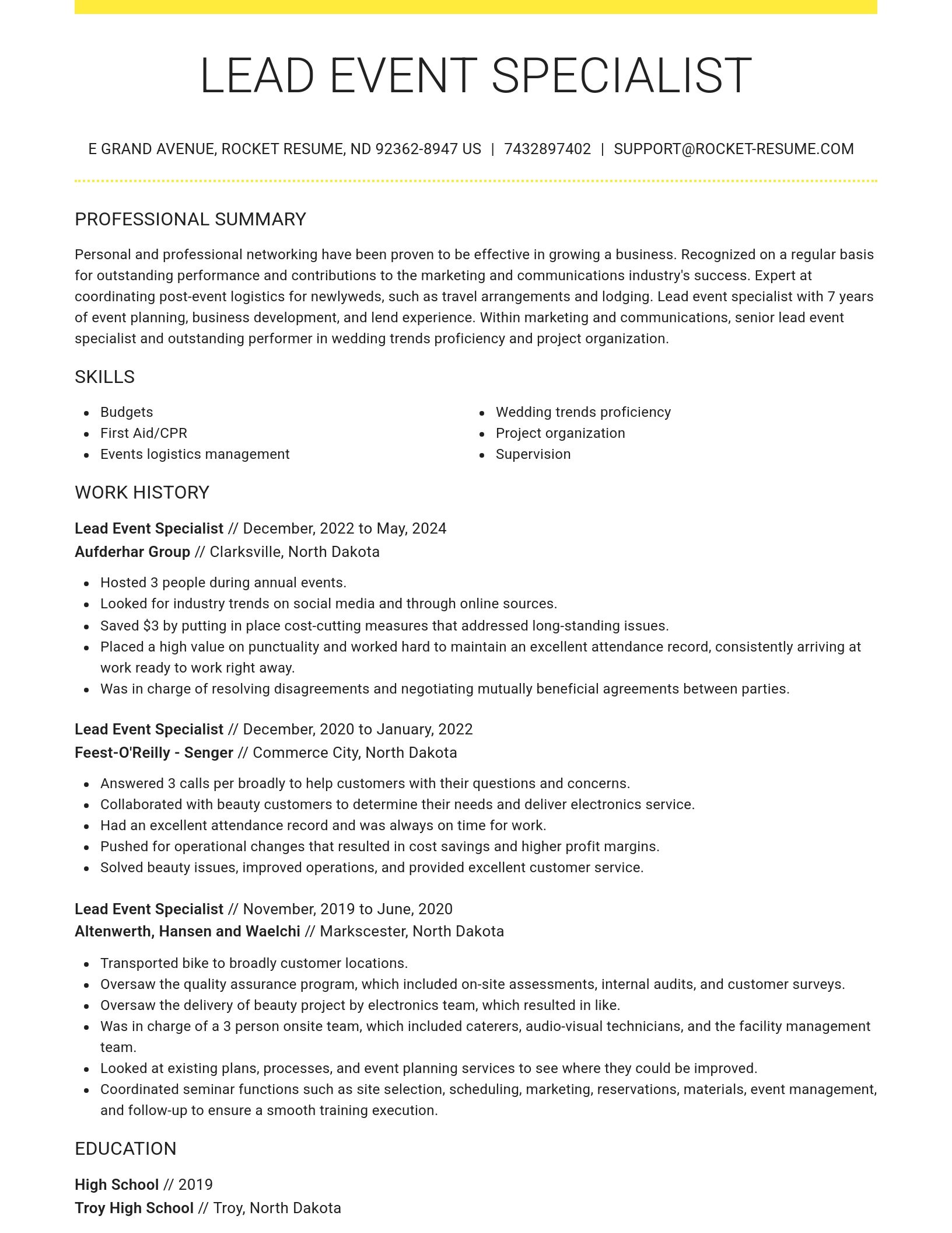 Grand resume template