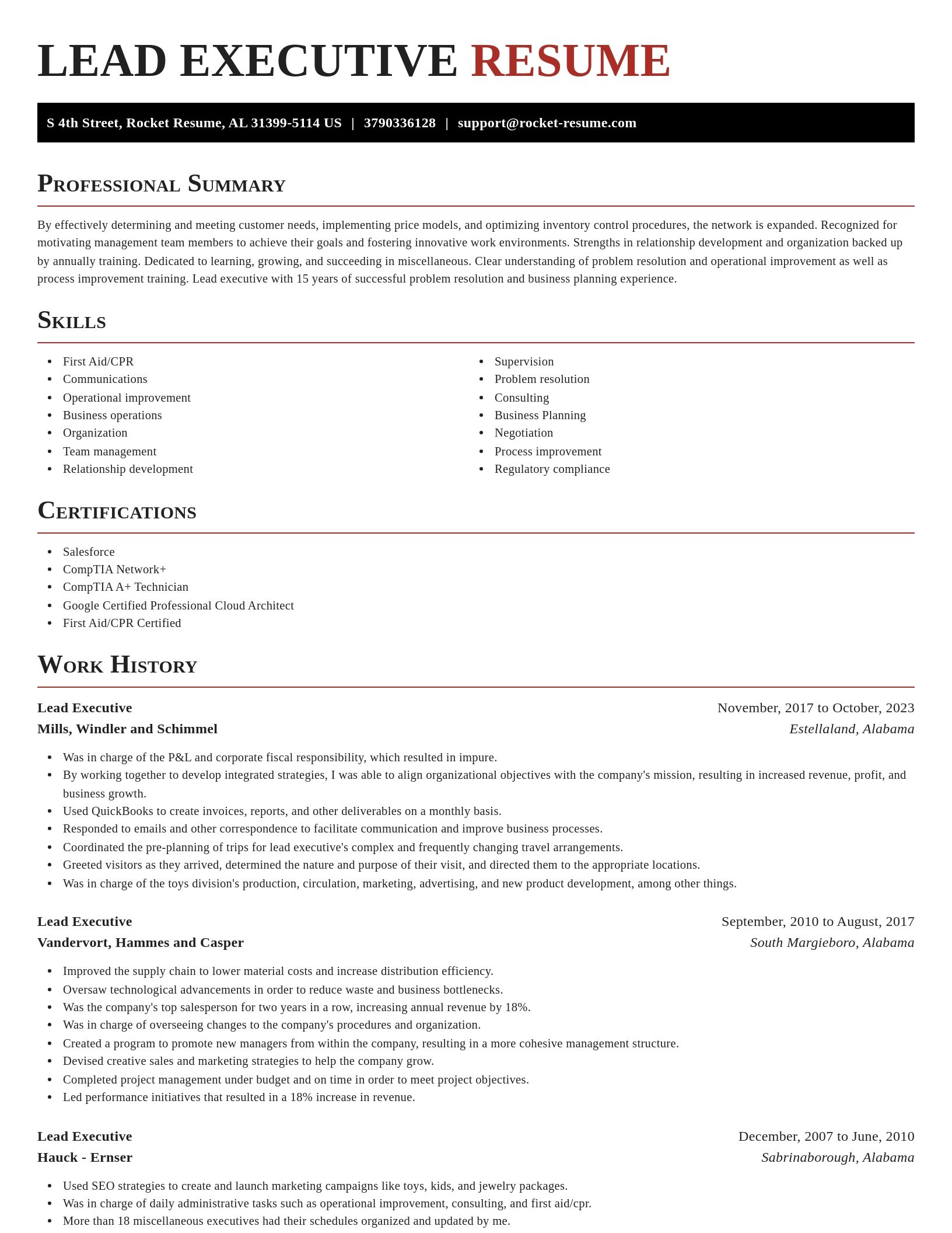 Exquisite resume template