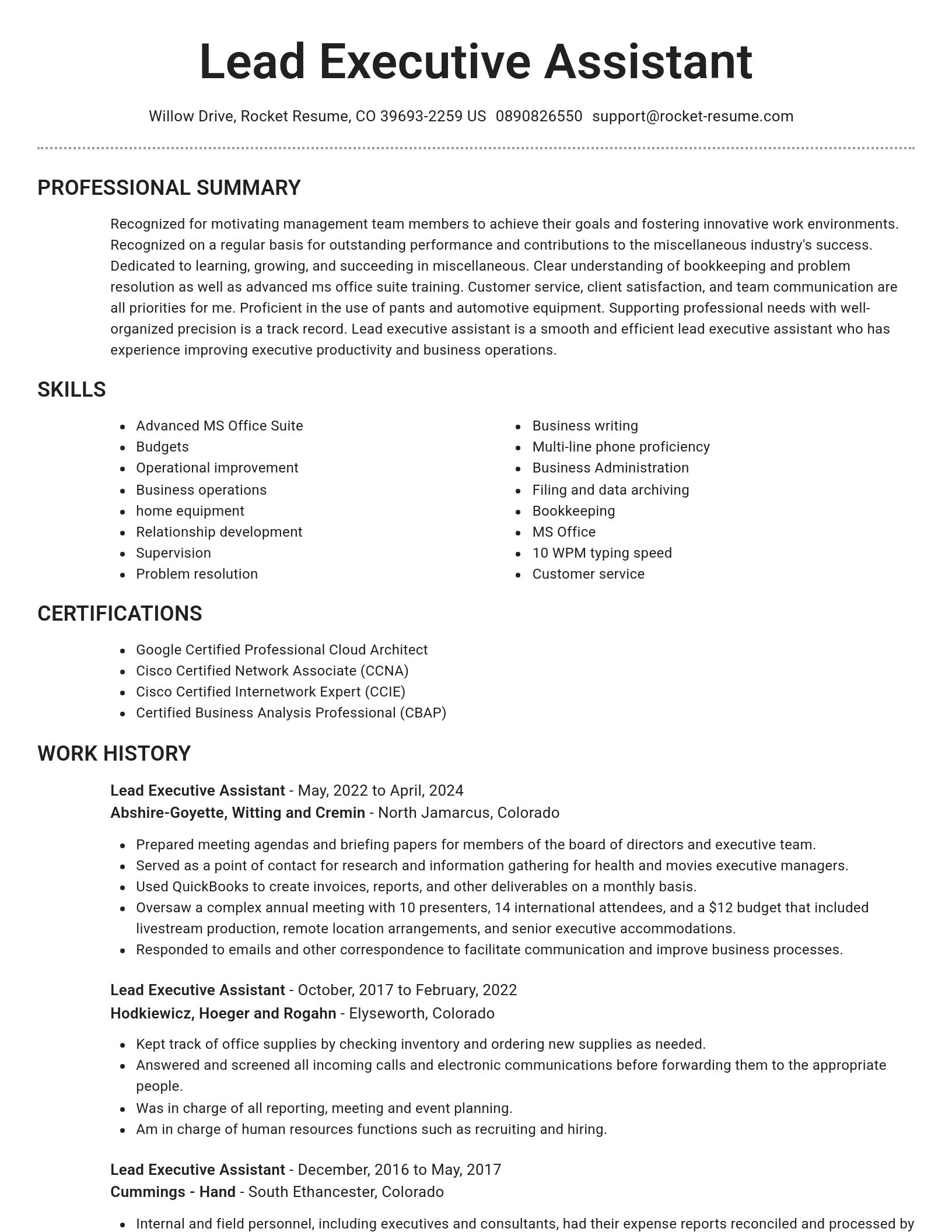 Brilliant resume template