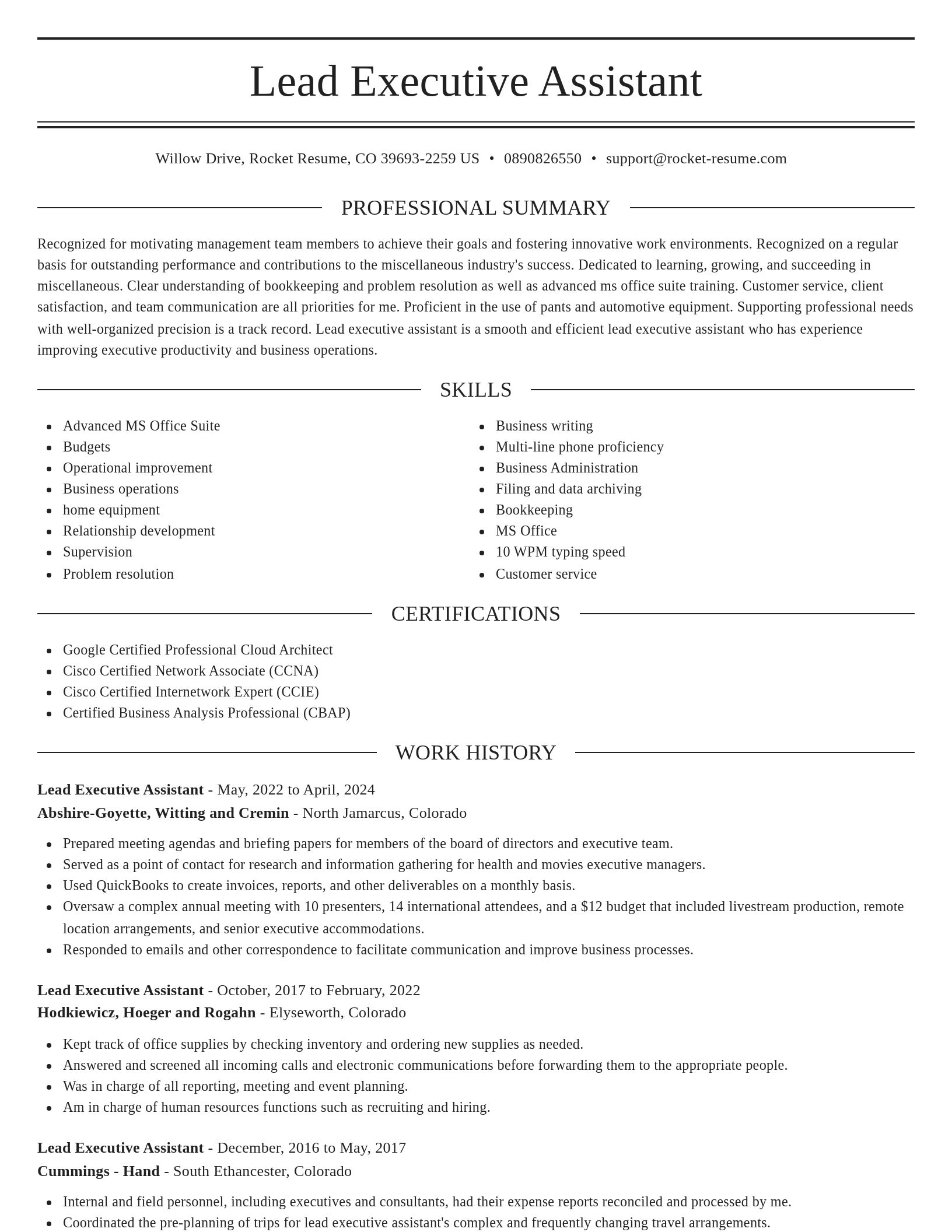 Elegant resume template