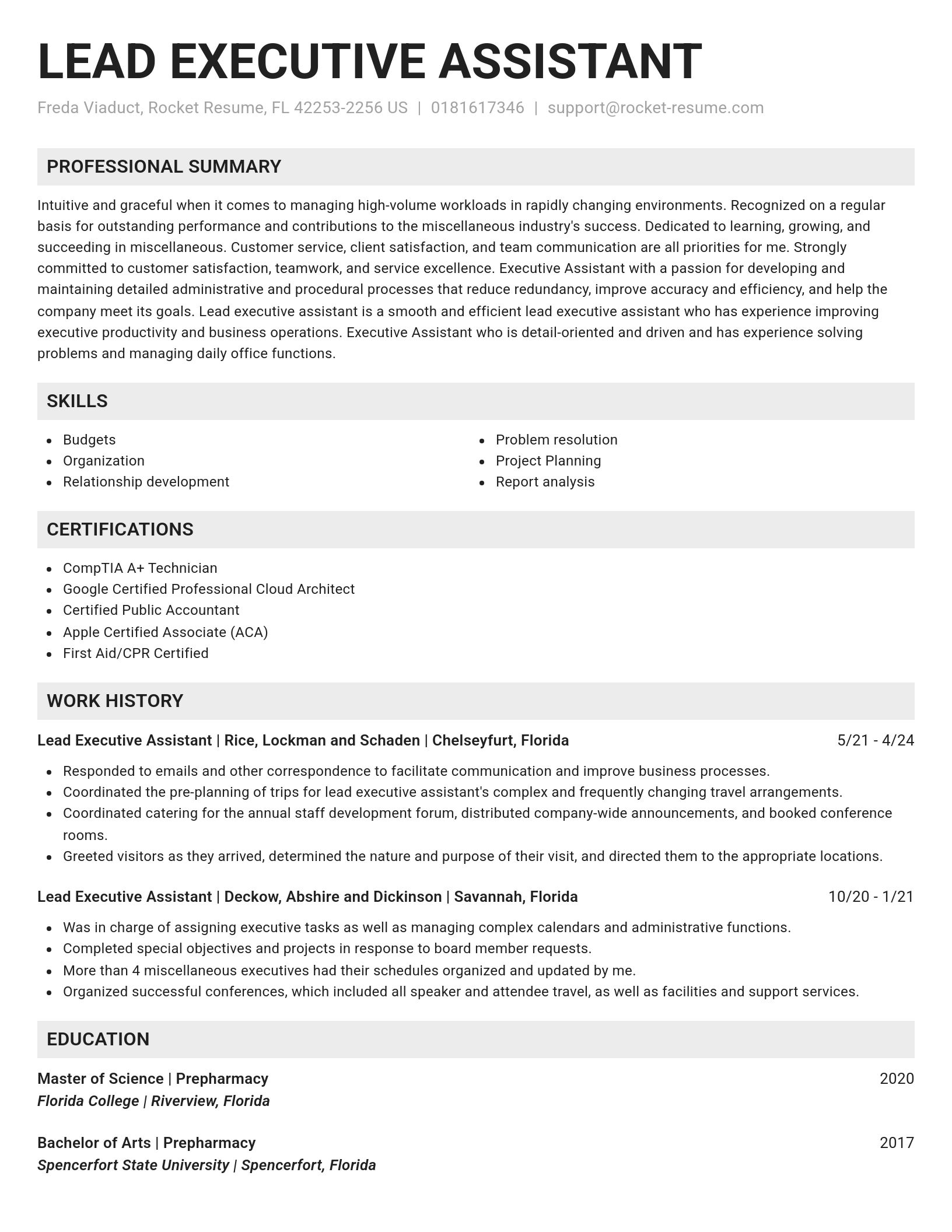 Genius resume template