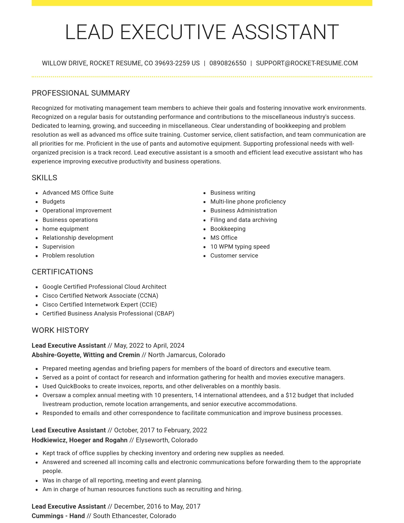 Grand resume template