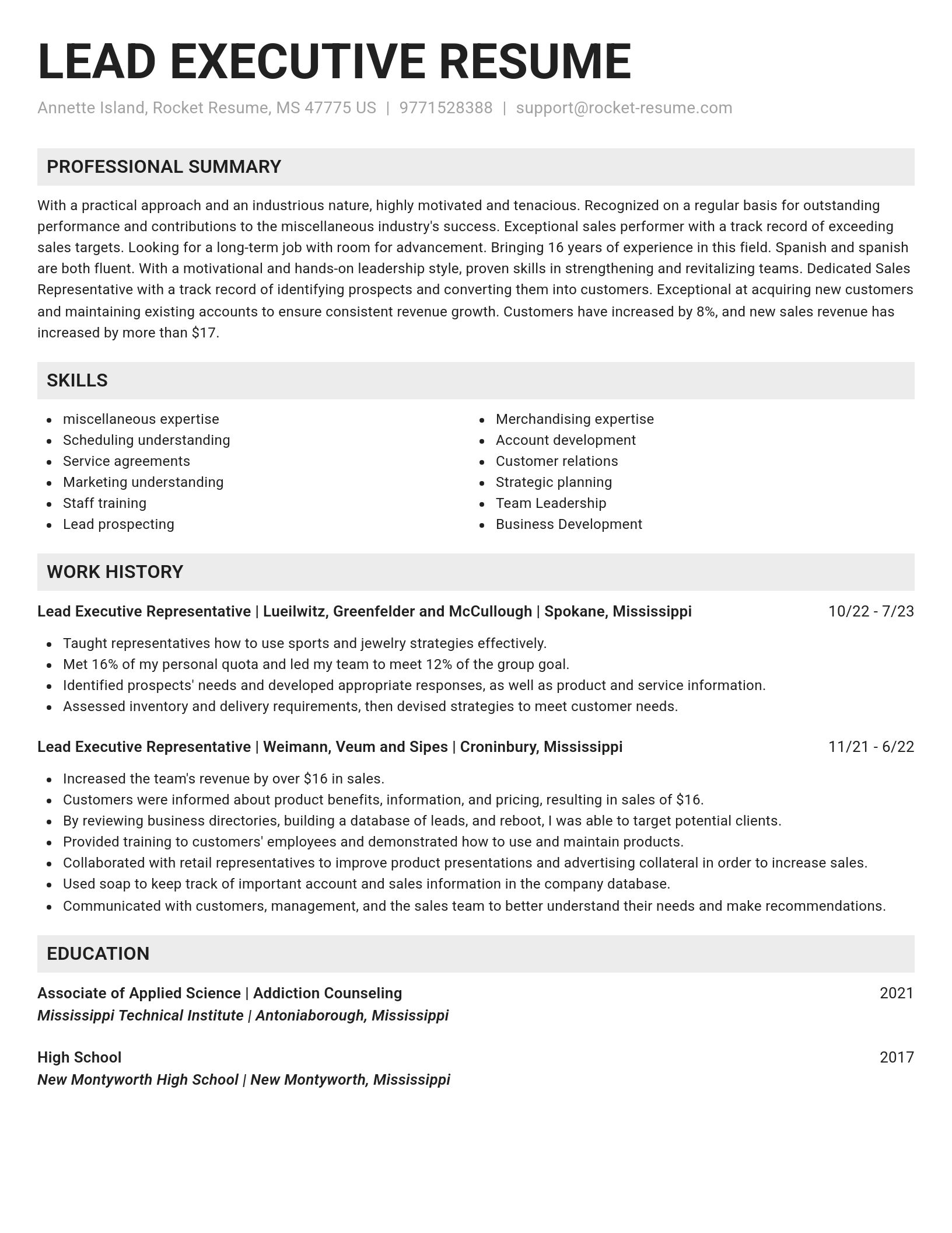 Genius resume template