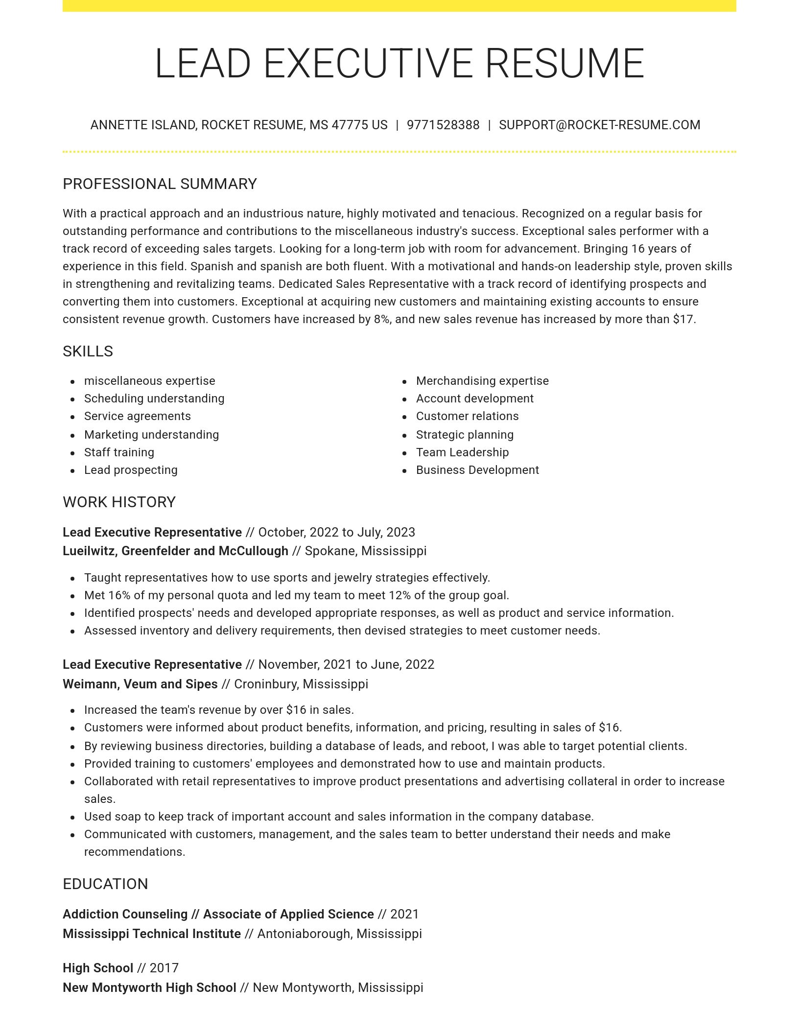 Grand resume template