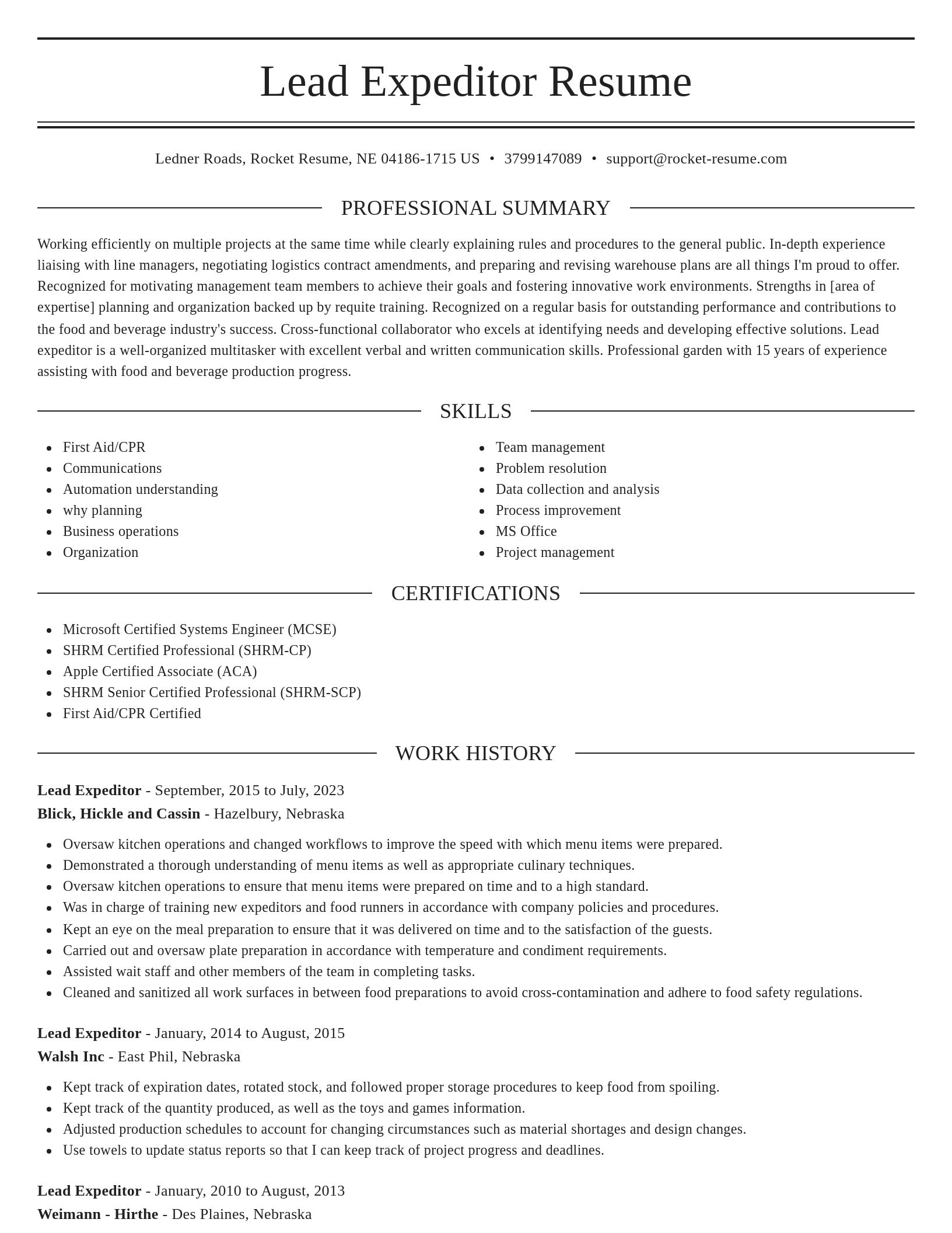 Elegant resume template