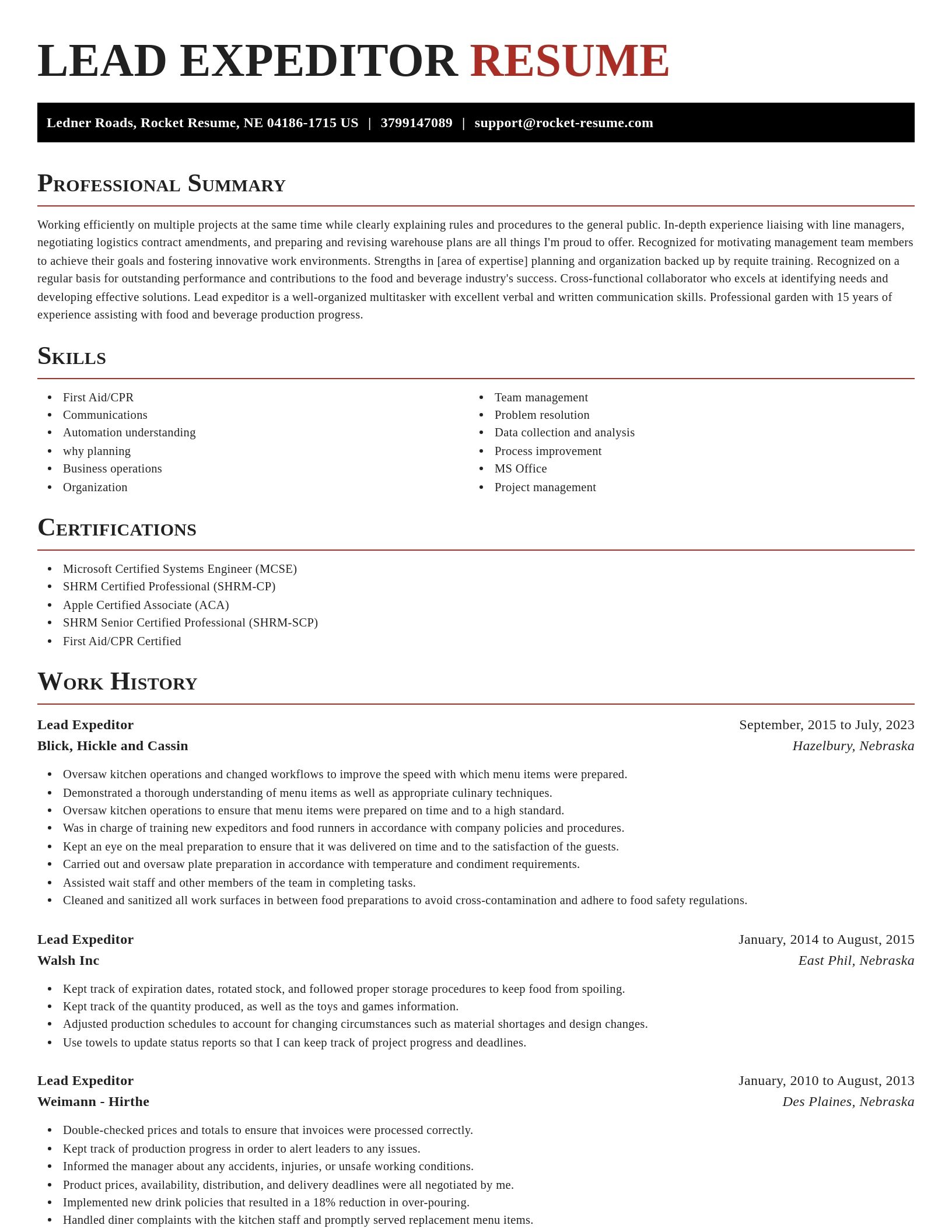 Exquisite resume template