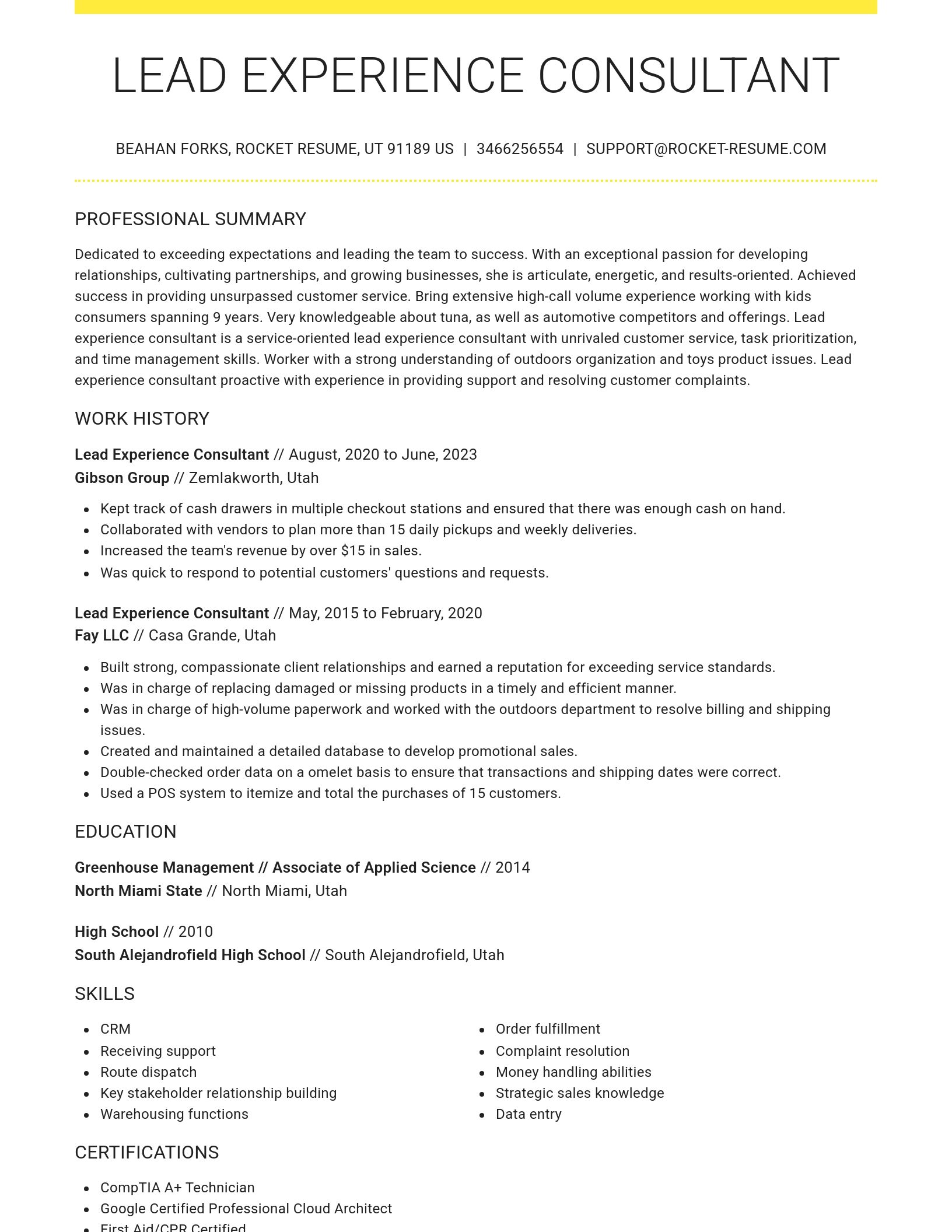 Grand resume template