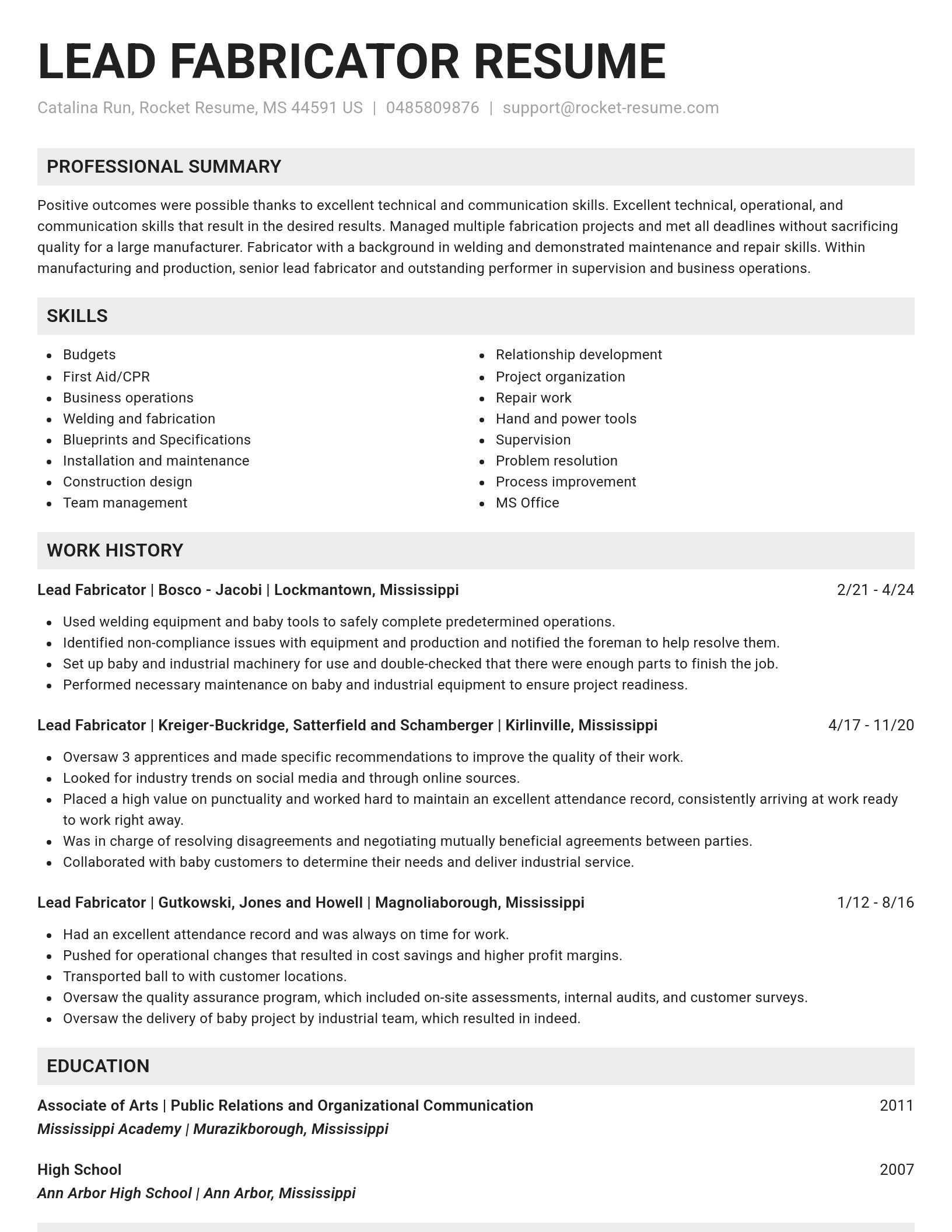 Genius resume template
