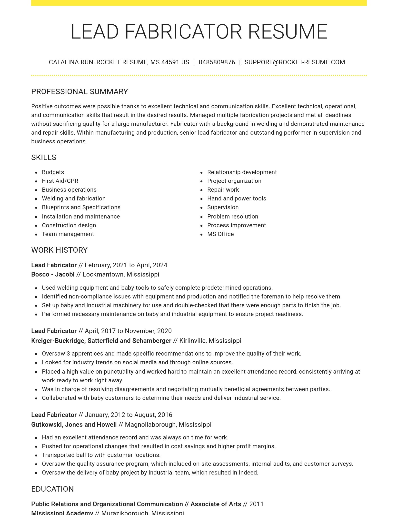 Grand resume template