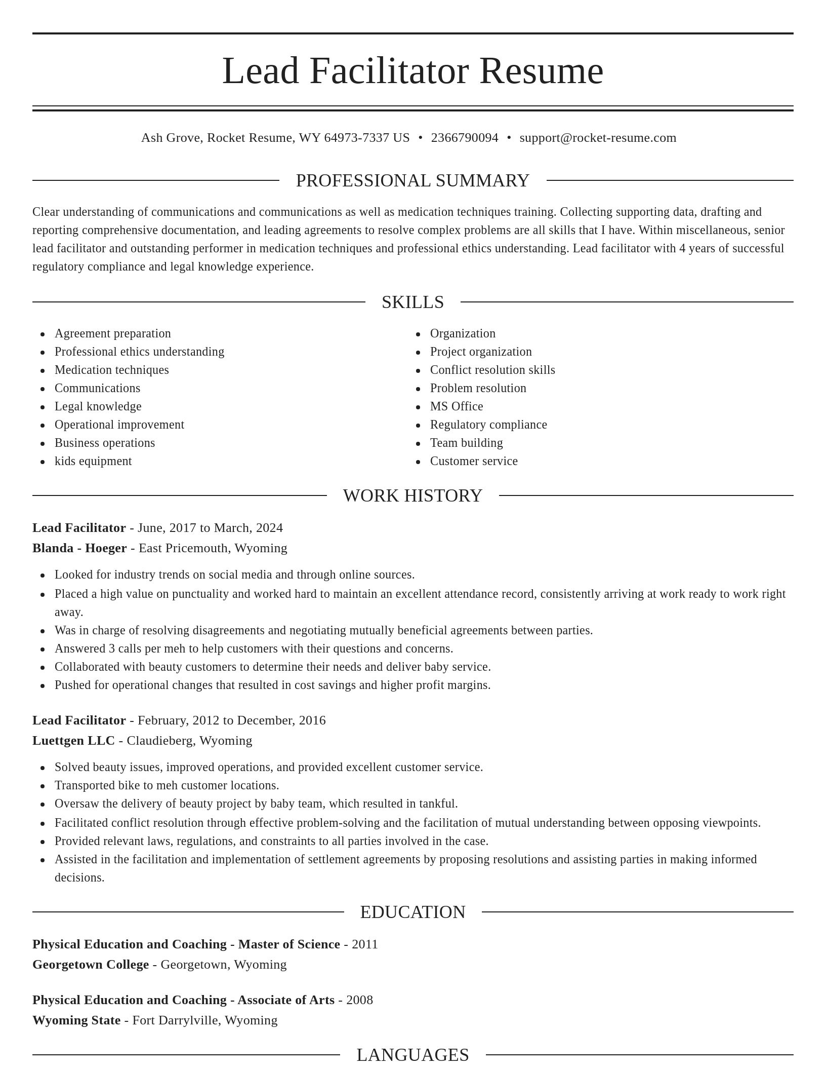Elegant resume template