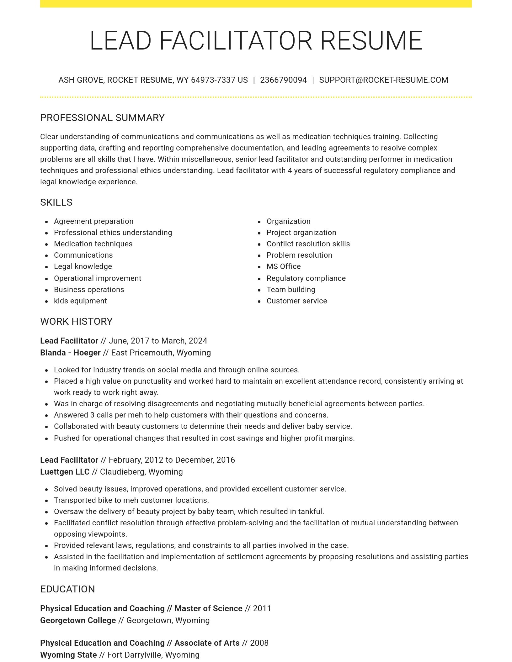 Grand resume template