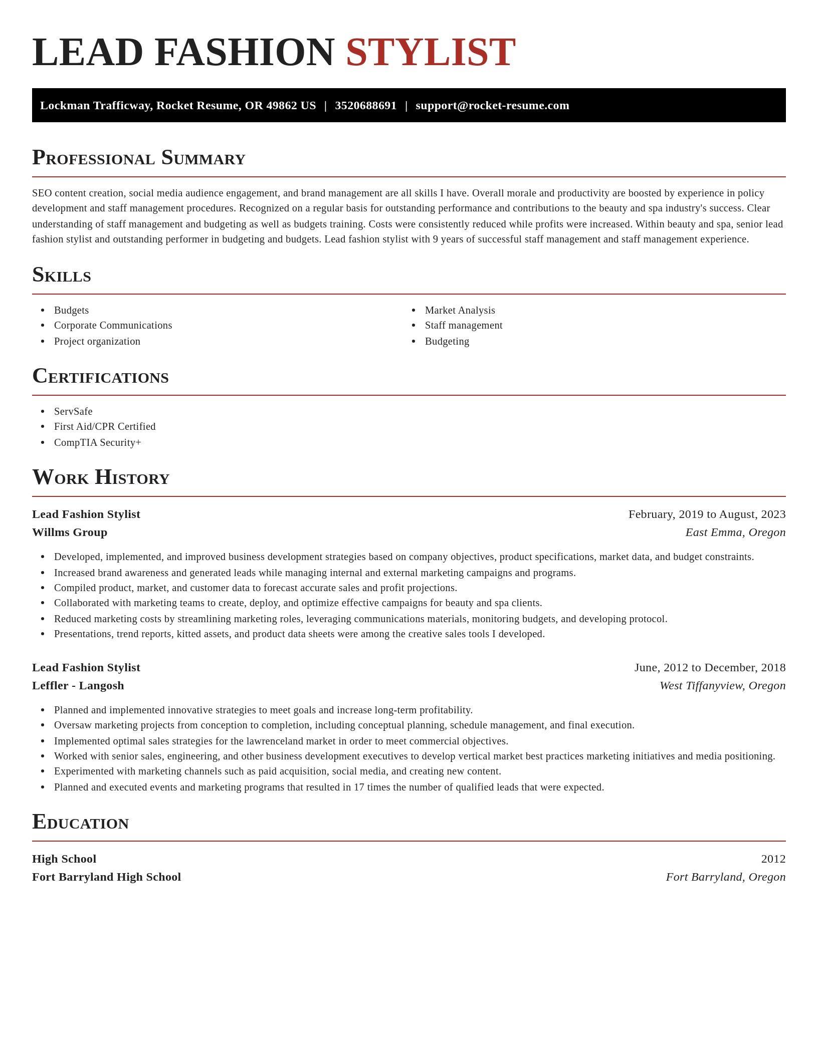 Exquisite resume template