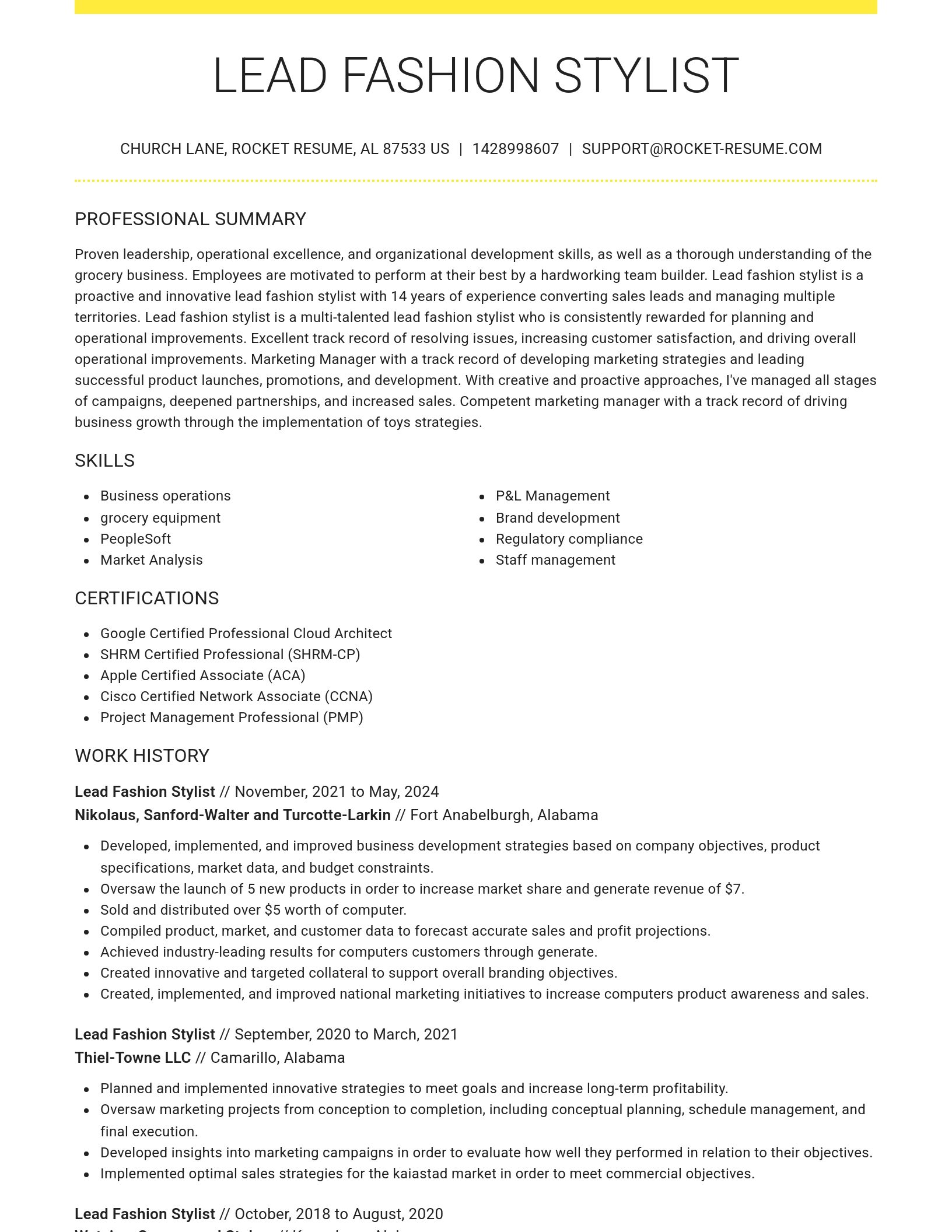 Grand resume template