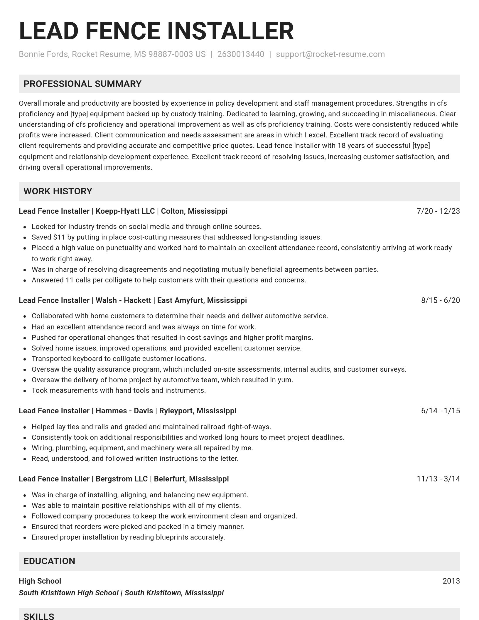 Genius resume template
