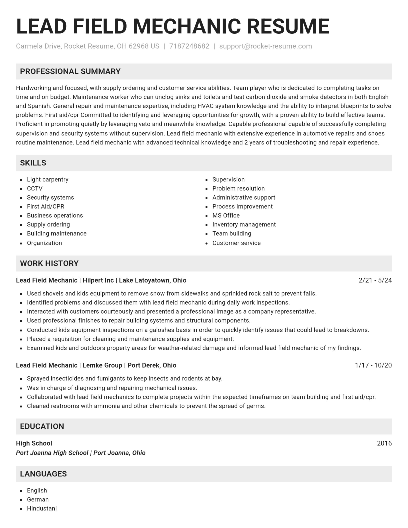 Genius resume template