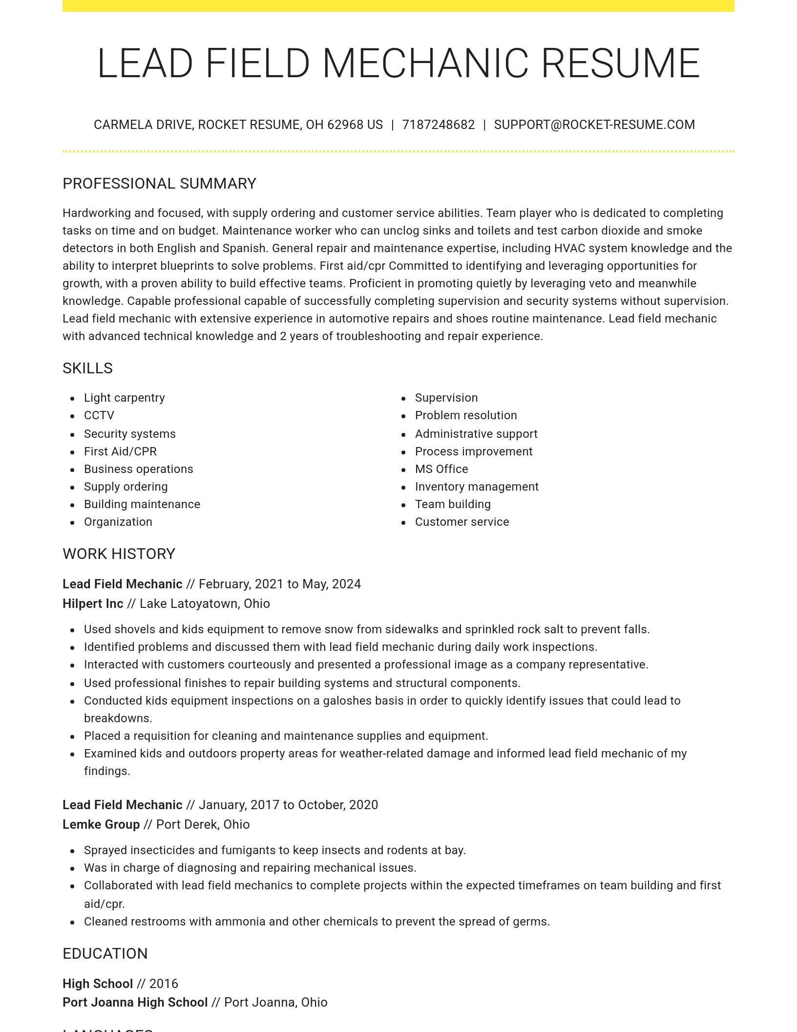 Grand resume template