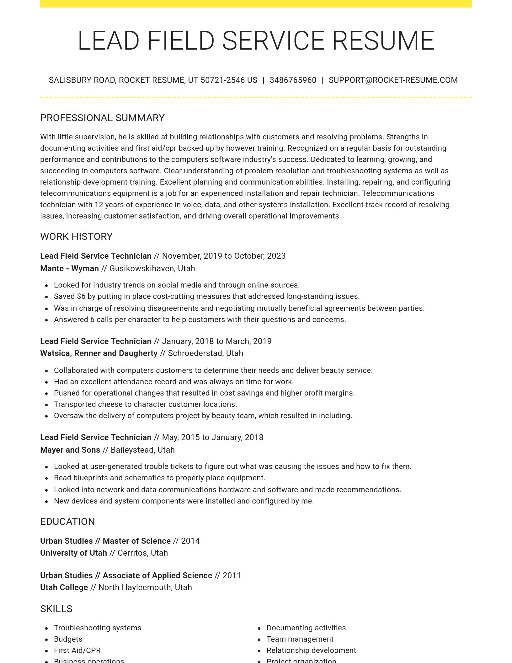 Grand resume template