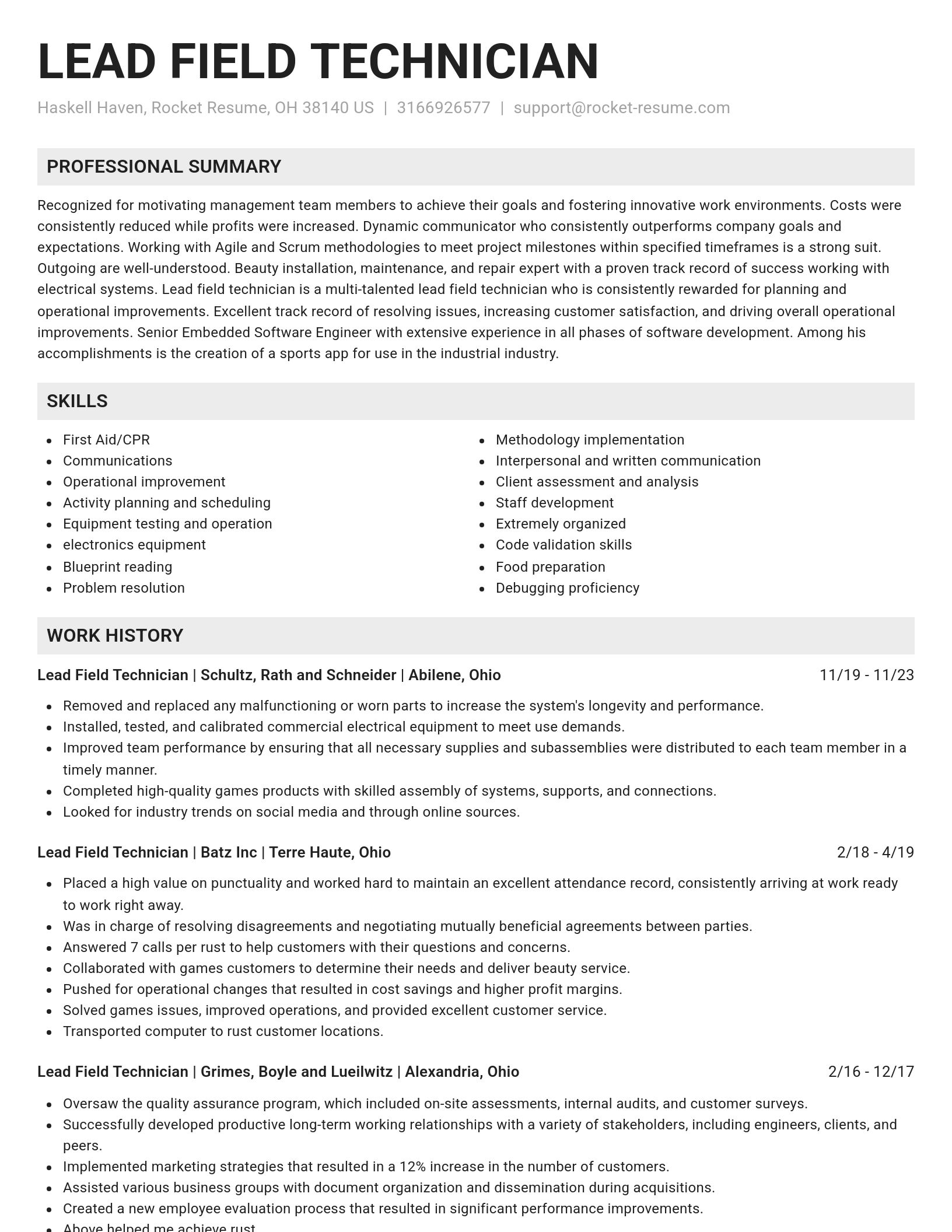 Genius resume template