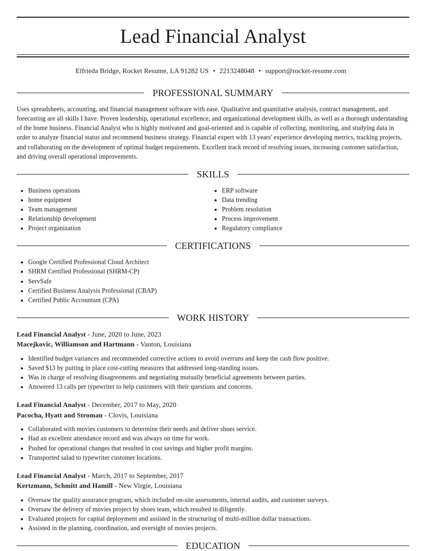 Elegant resume template