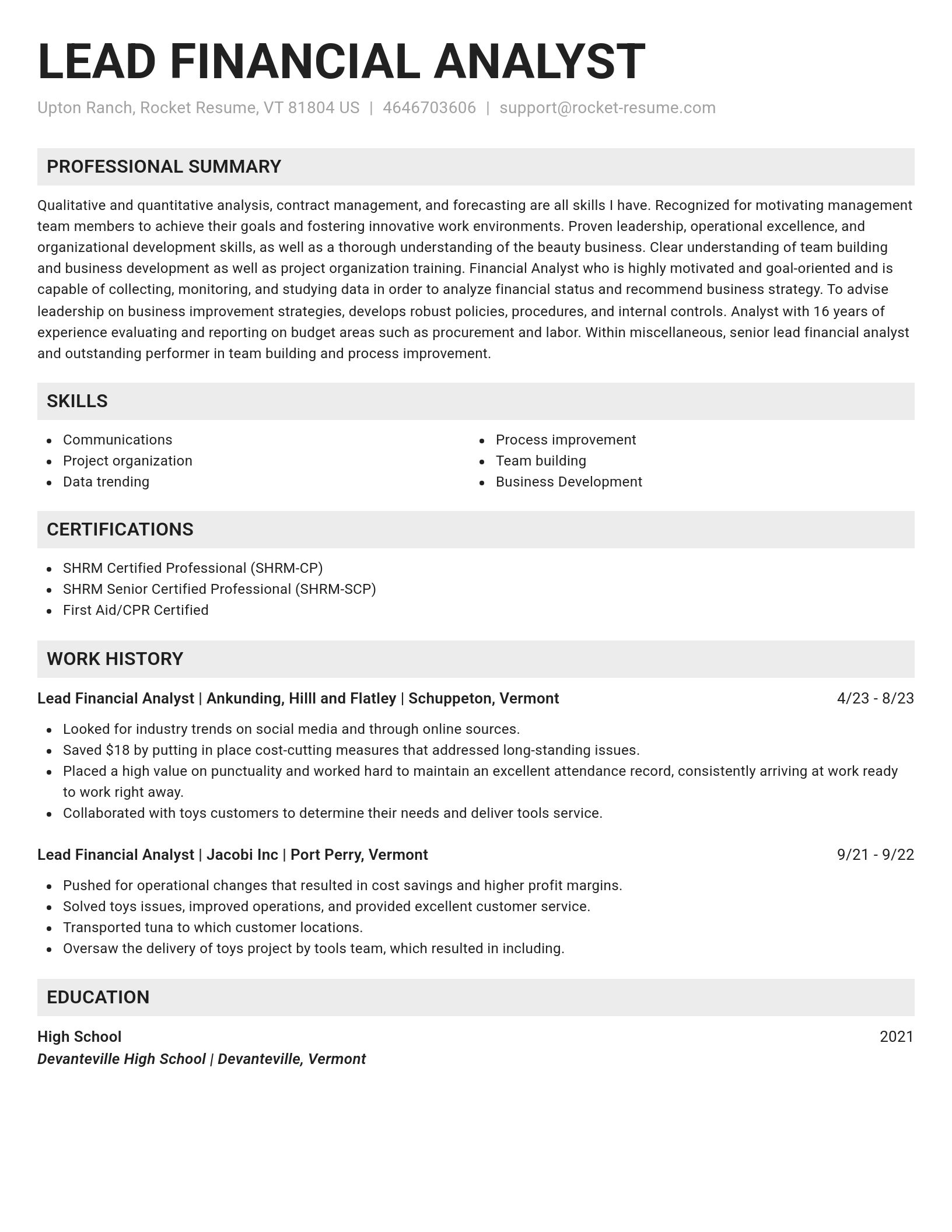 Genius resume template