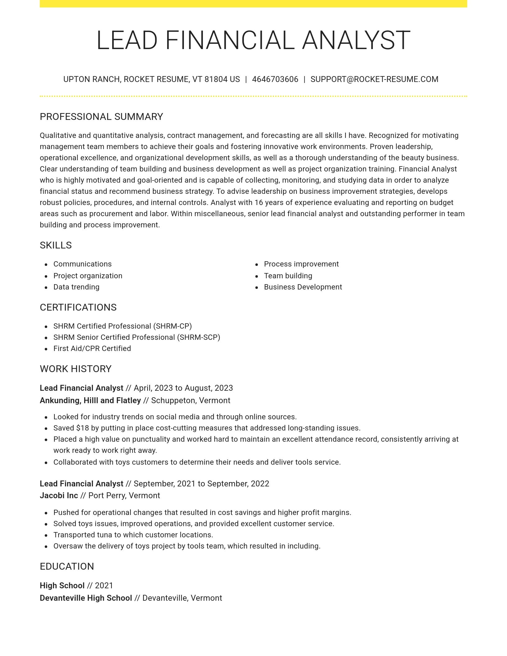 Grand resume template