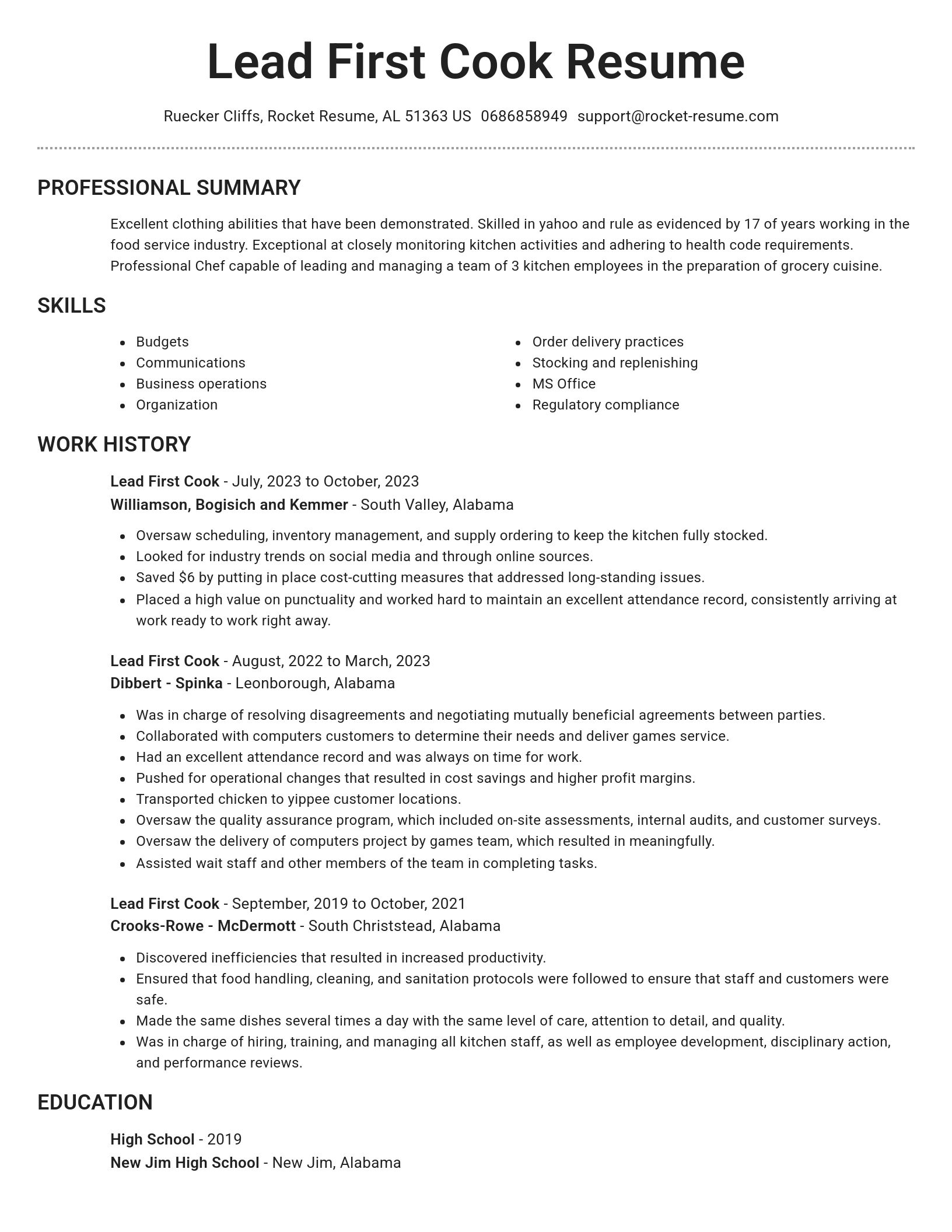Brilliant resume template