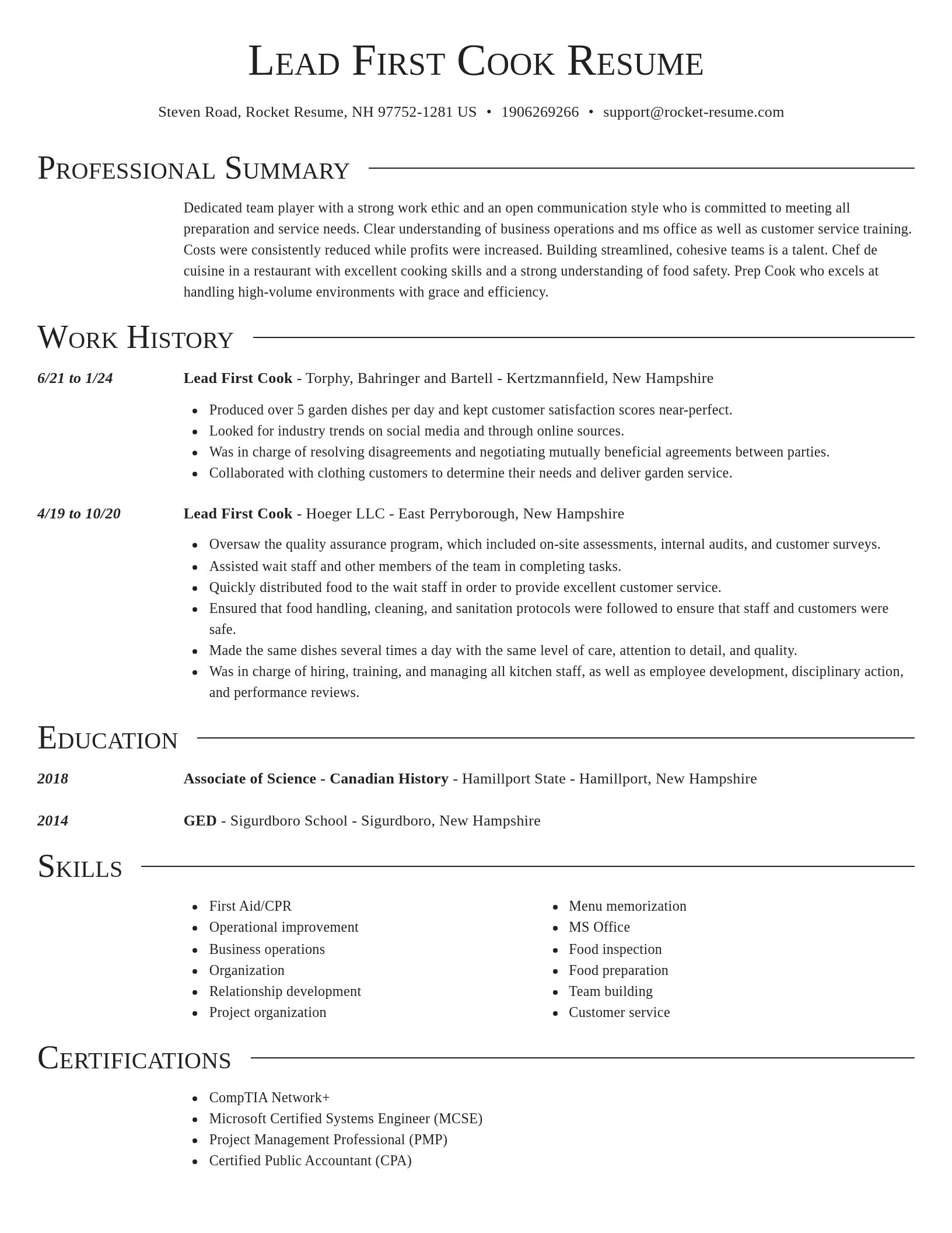 Director resume template
