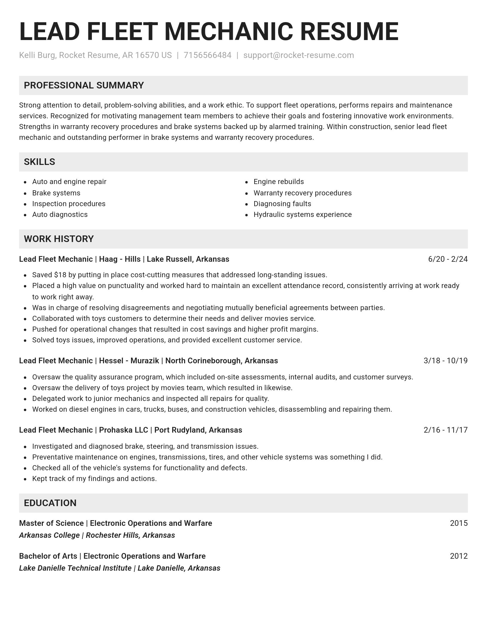 Genius resume template