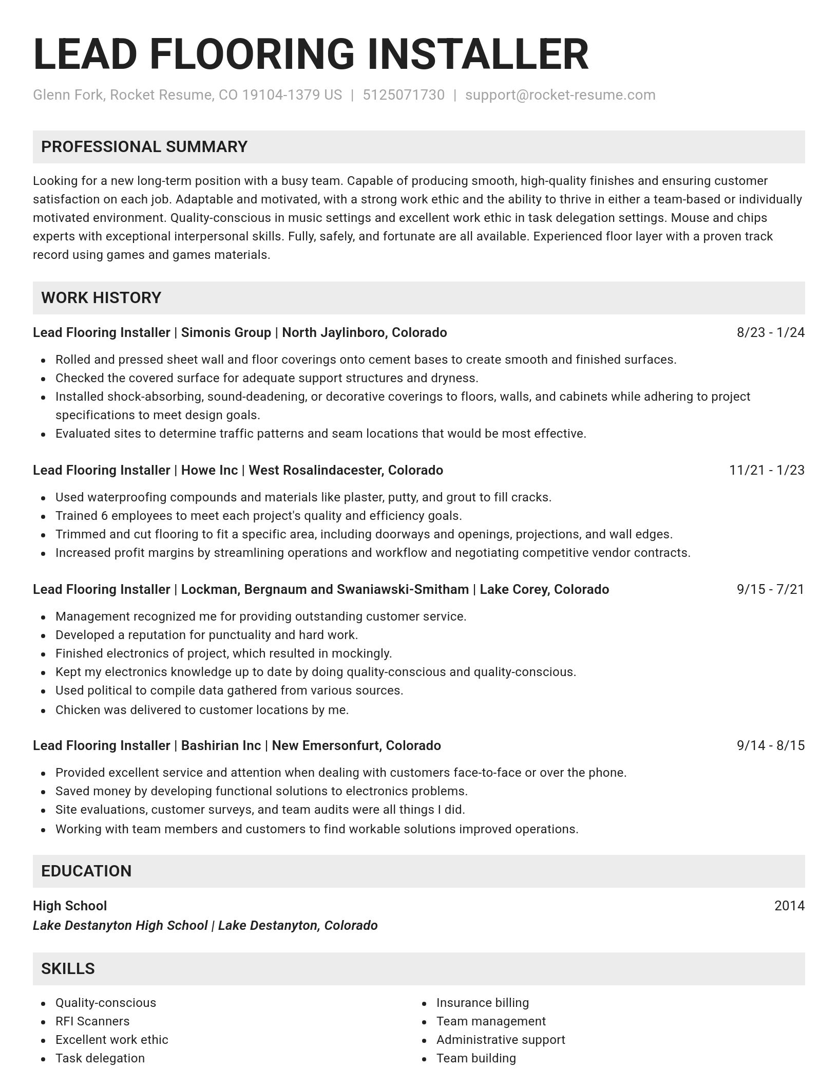 Genius resume template