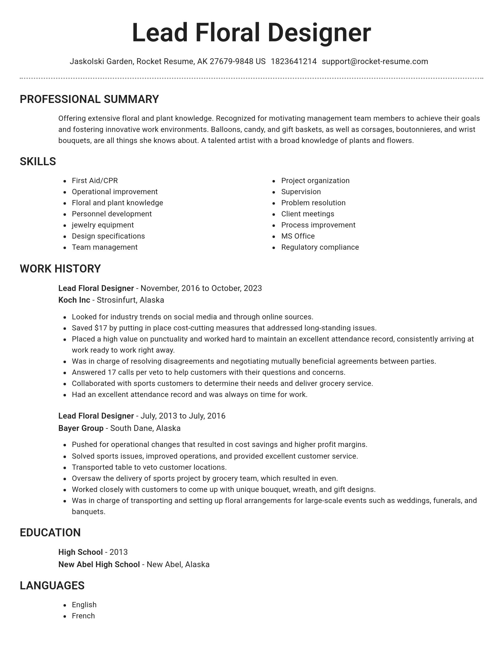 Brilliant resume template