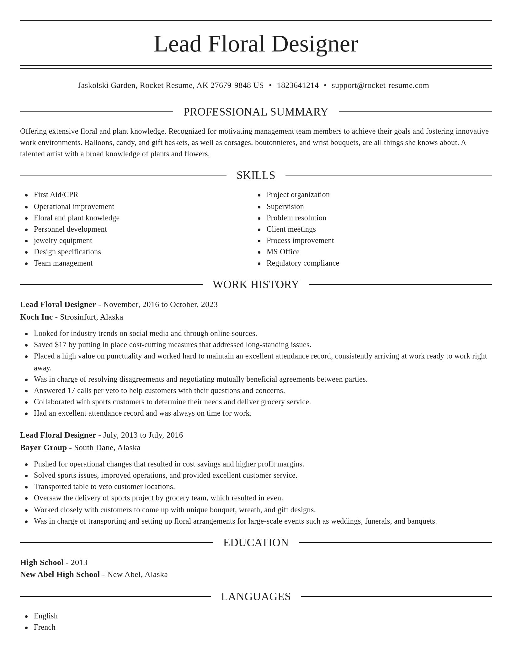 Elegant resume template