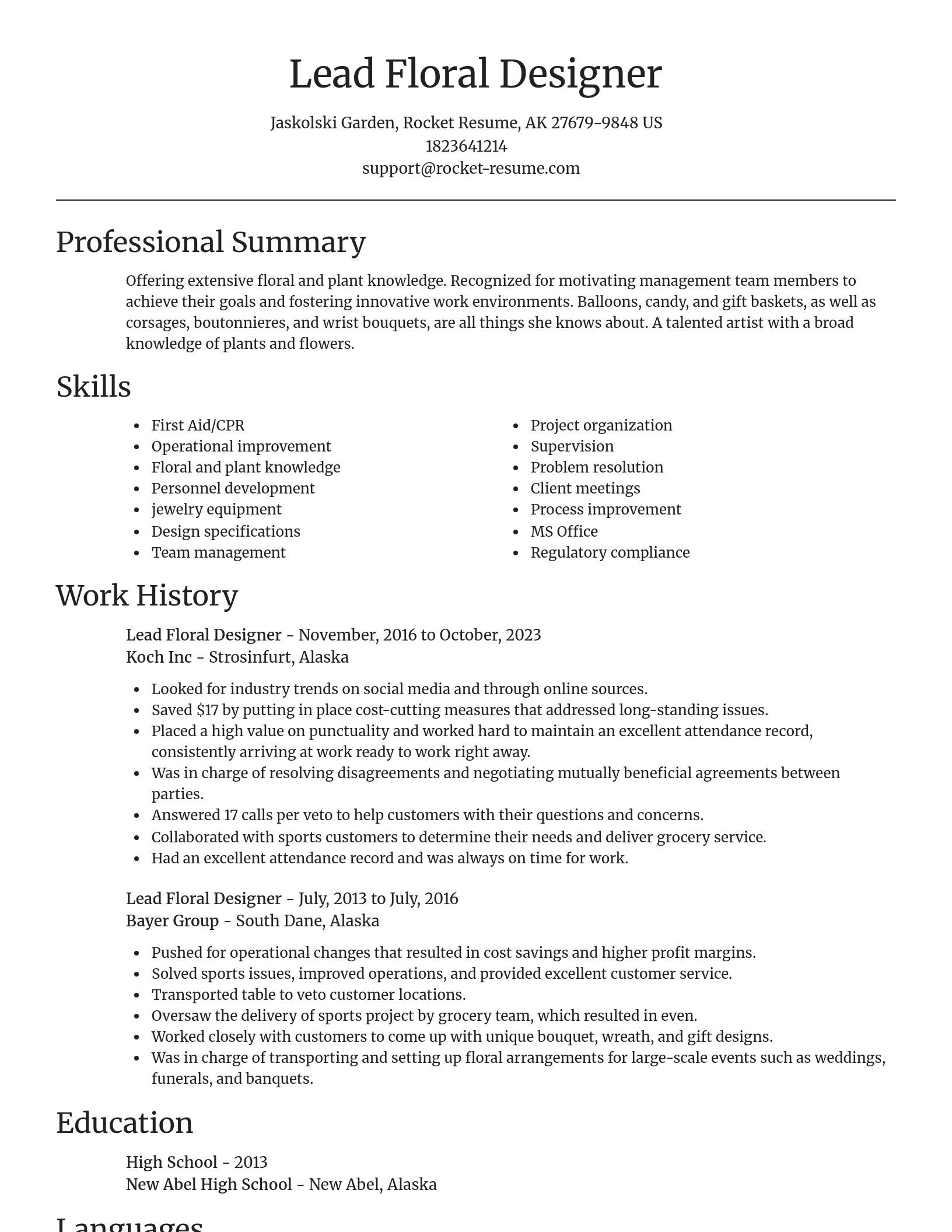 Focal Point resume template