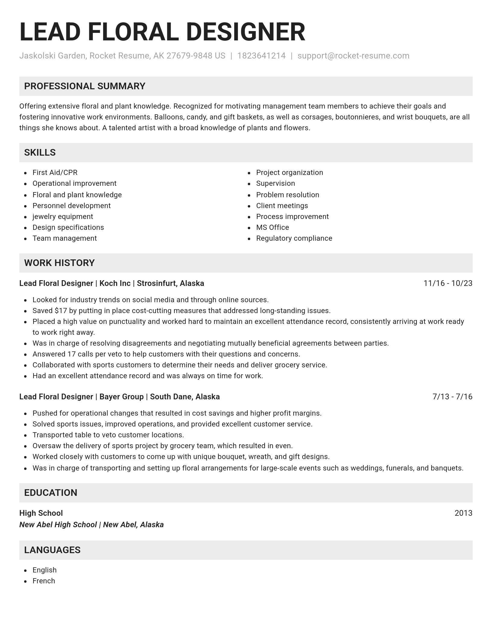 Genius resume template