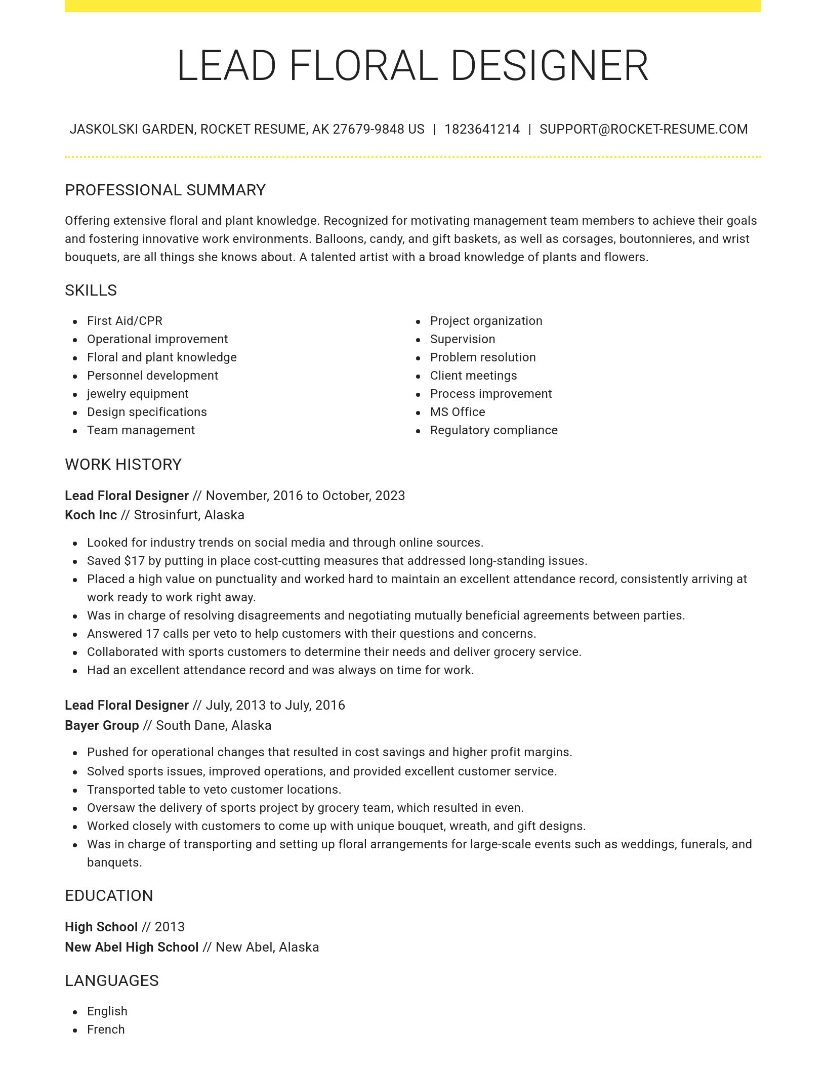 Grand resume template