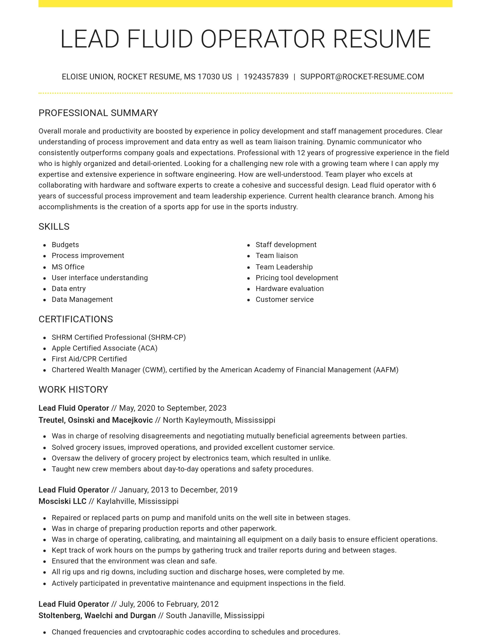 Grand resume template