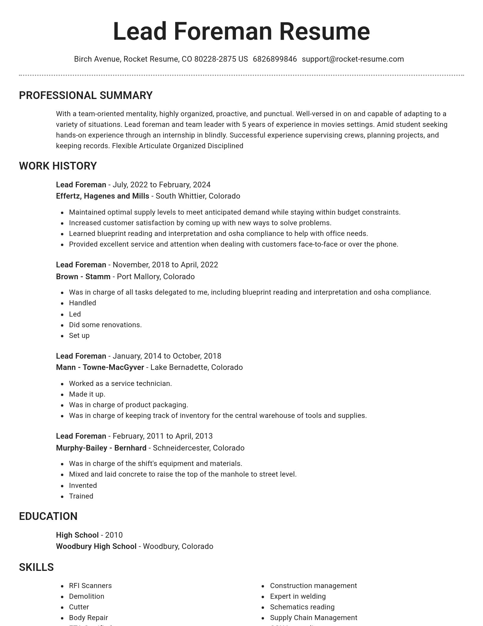 Brilliant resume template