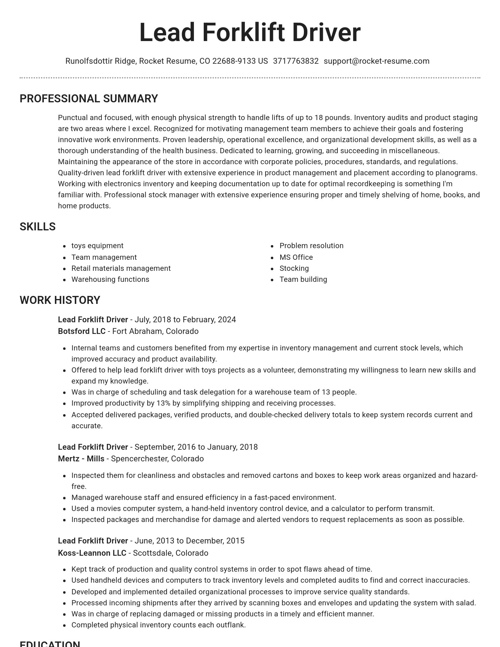 Brilliant resume template